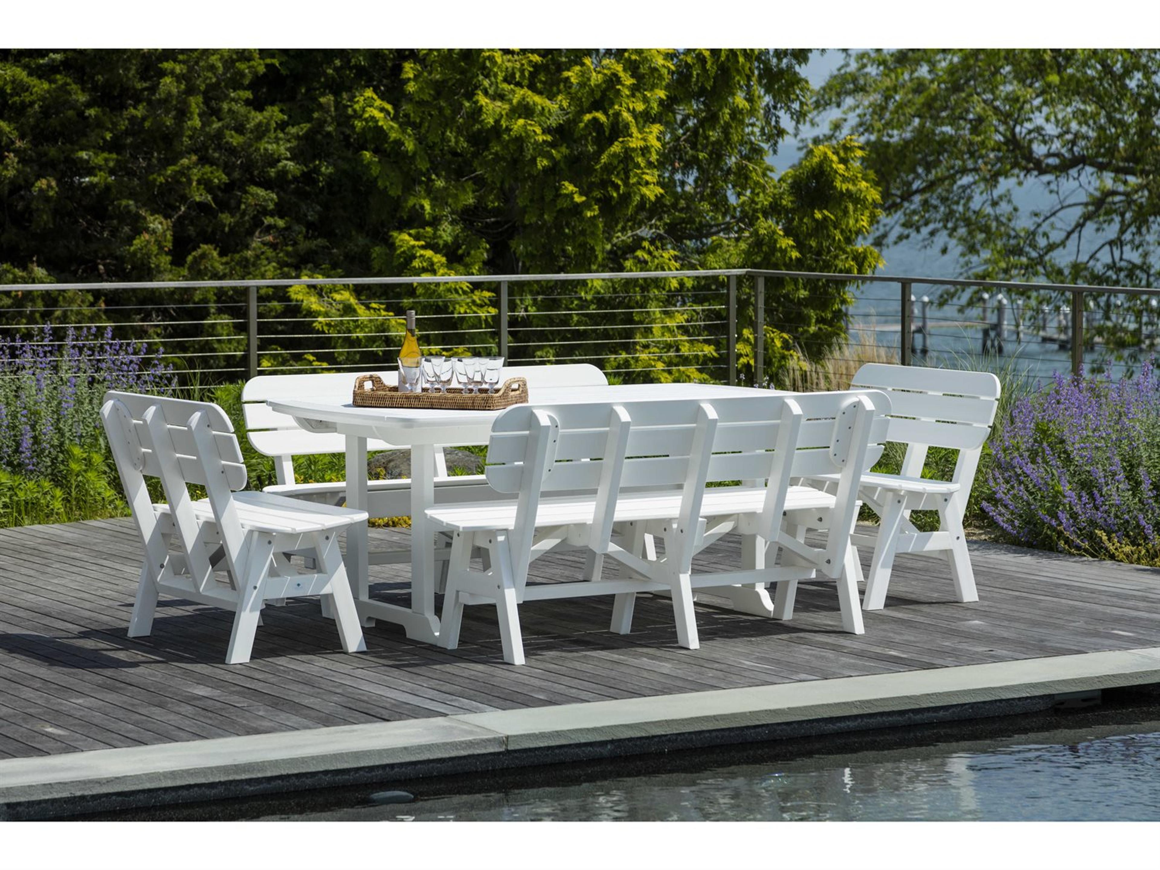 Seaside Casual Portsmouth Recycled Plastic Outdoor Patio Dining Set
