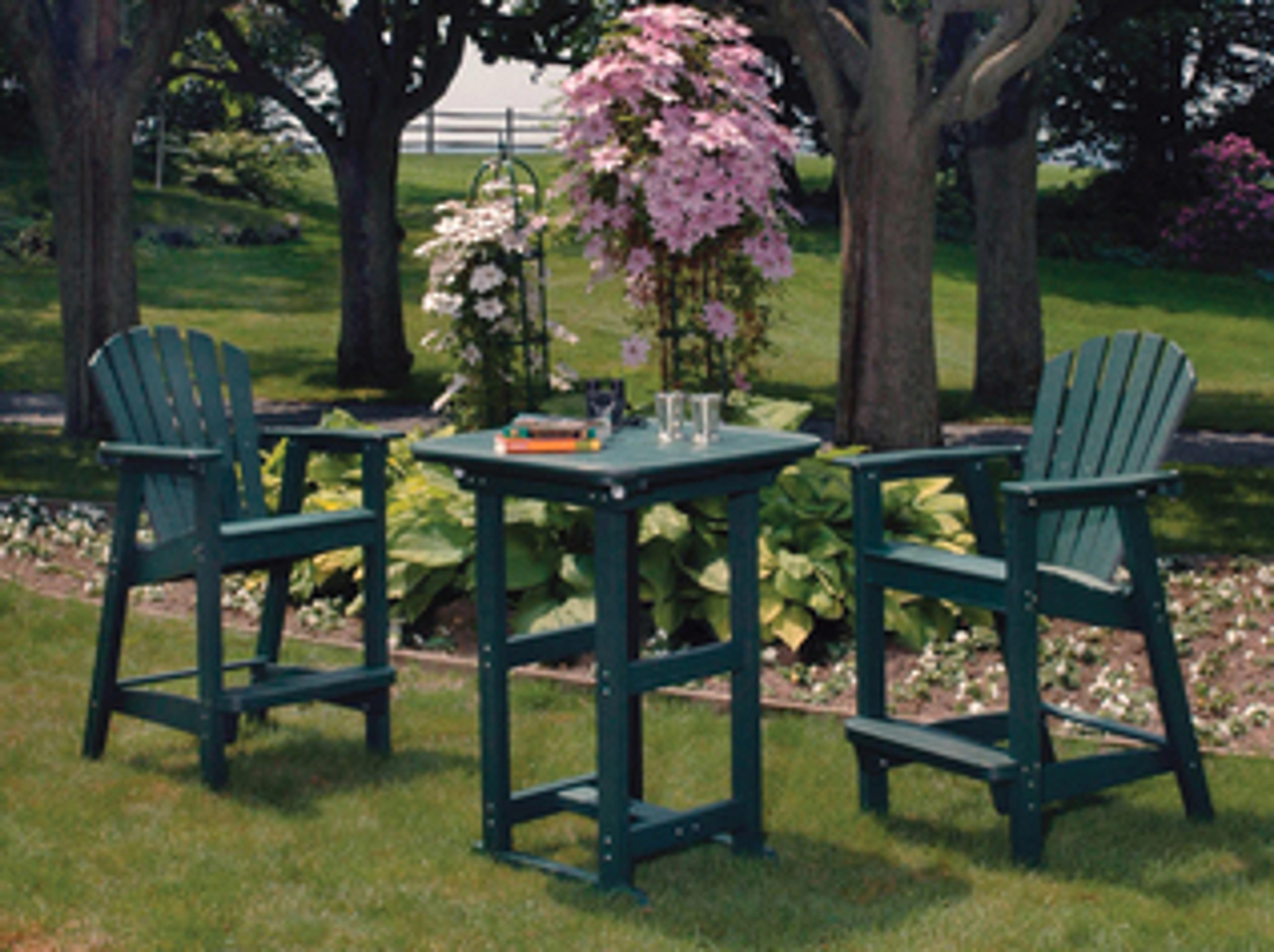 Seaside Casual Shellback Adirondack Recycled Plastic Outdoor Dining Set