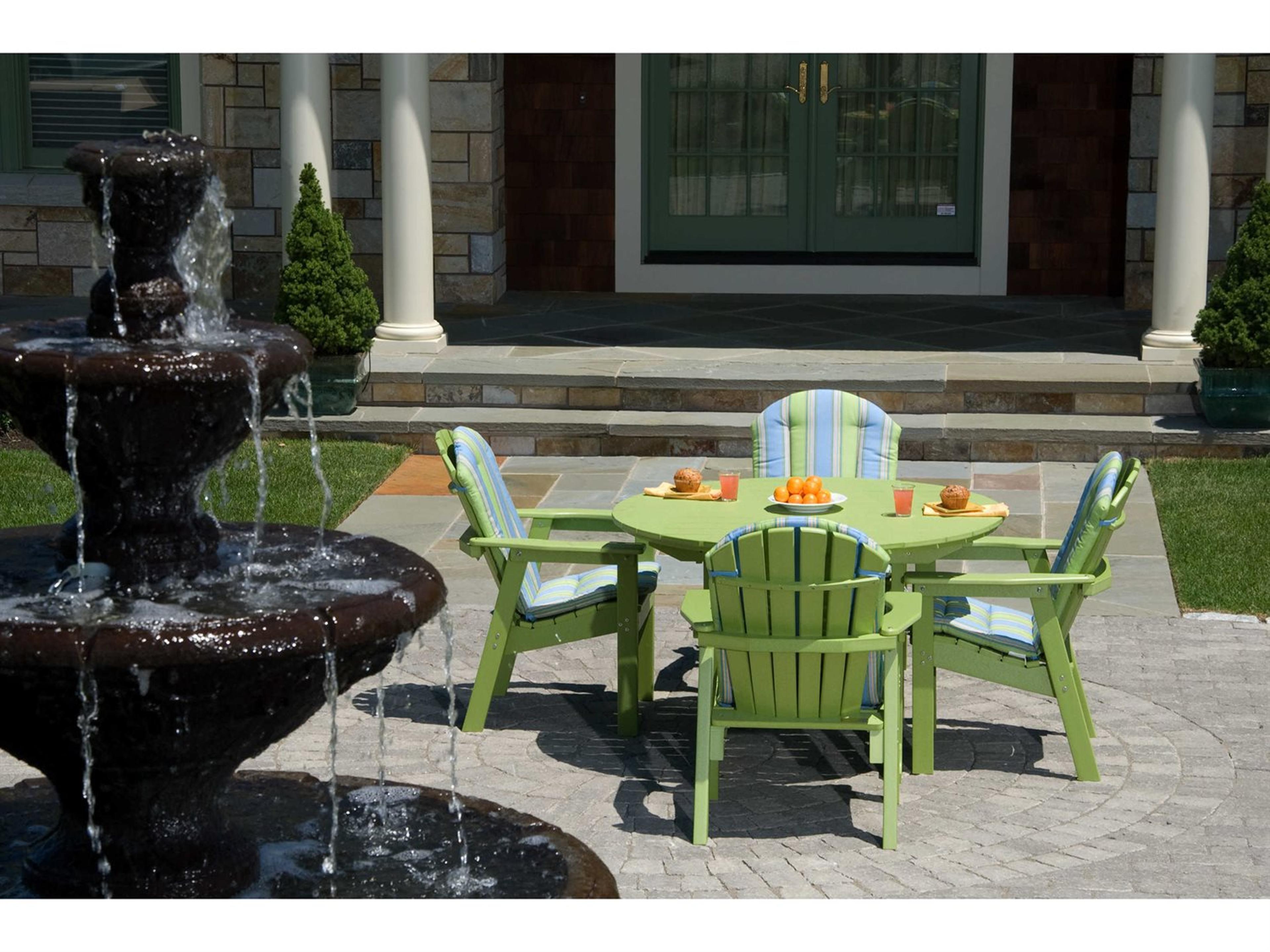 Seaside Casual Shellback Adirondack Recycled Plastic Outdoor Dining Set