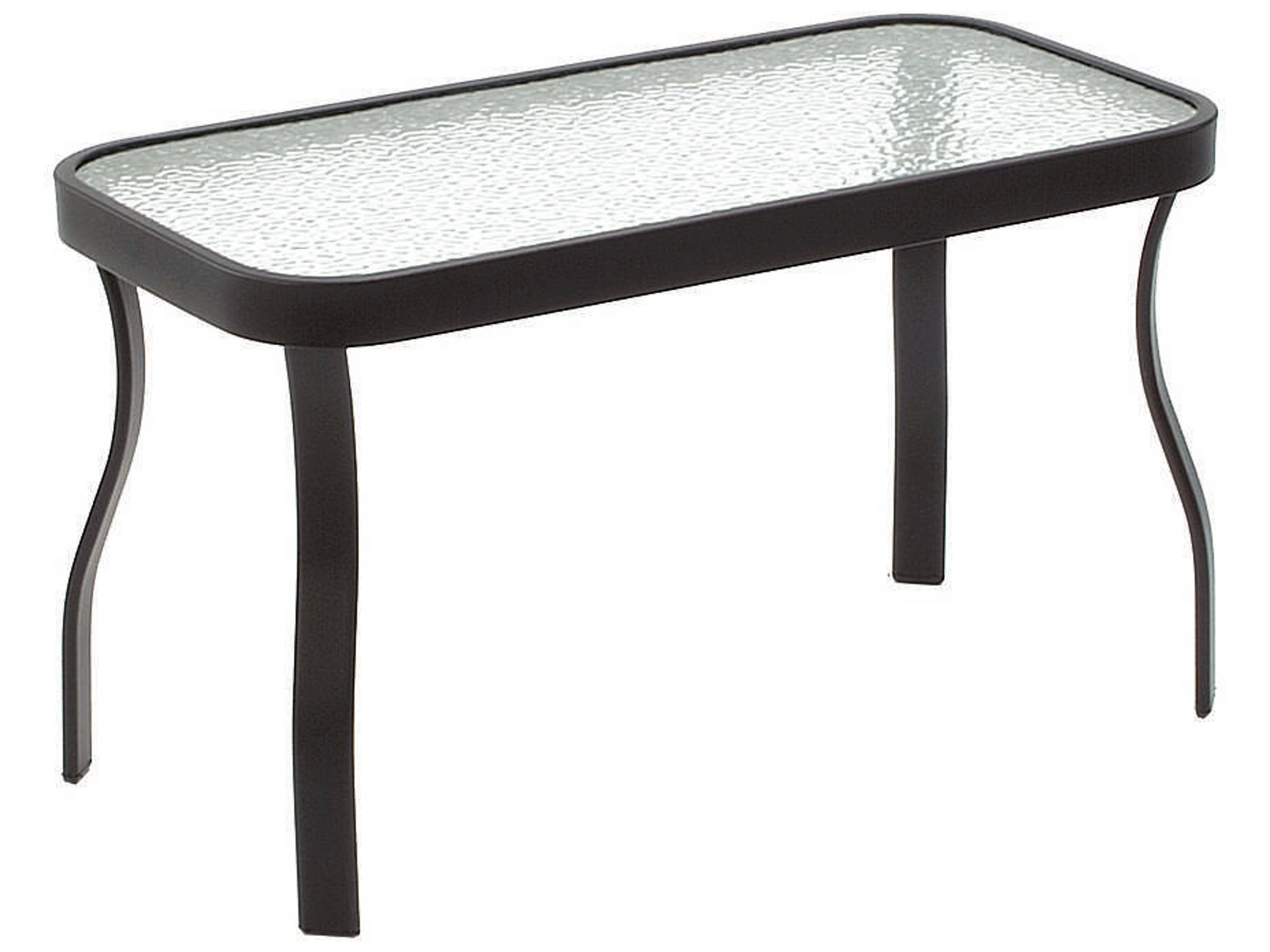 Suncoast Aluminum Rectangular Glass Top Outdoor Console Table