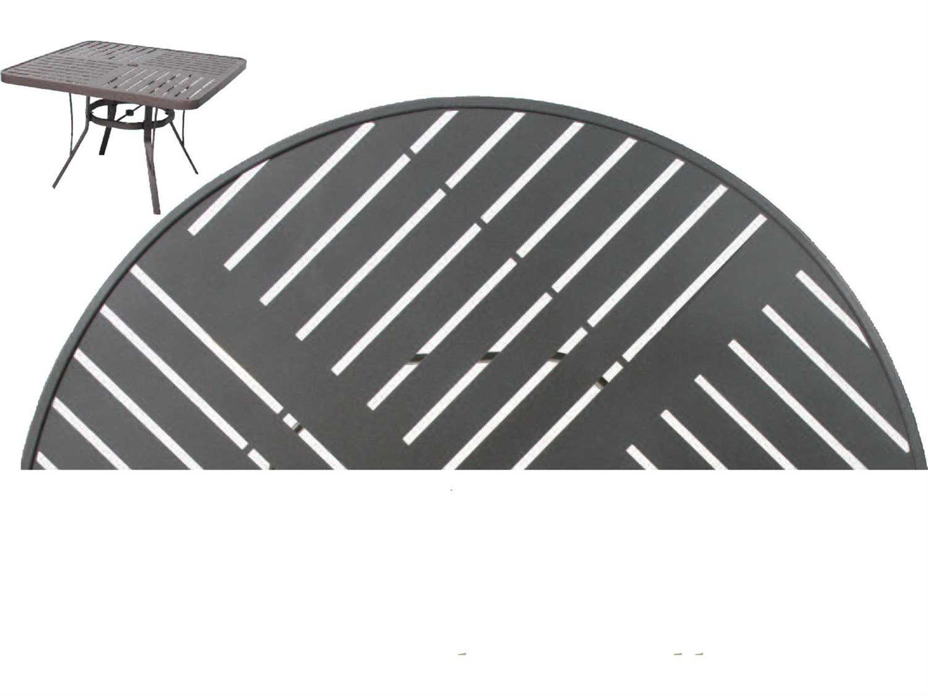 Suncoast Slat Aluminum Rectangular Outdoor Patio Dining Table