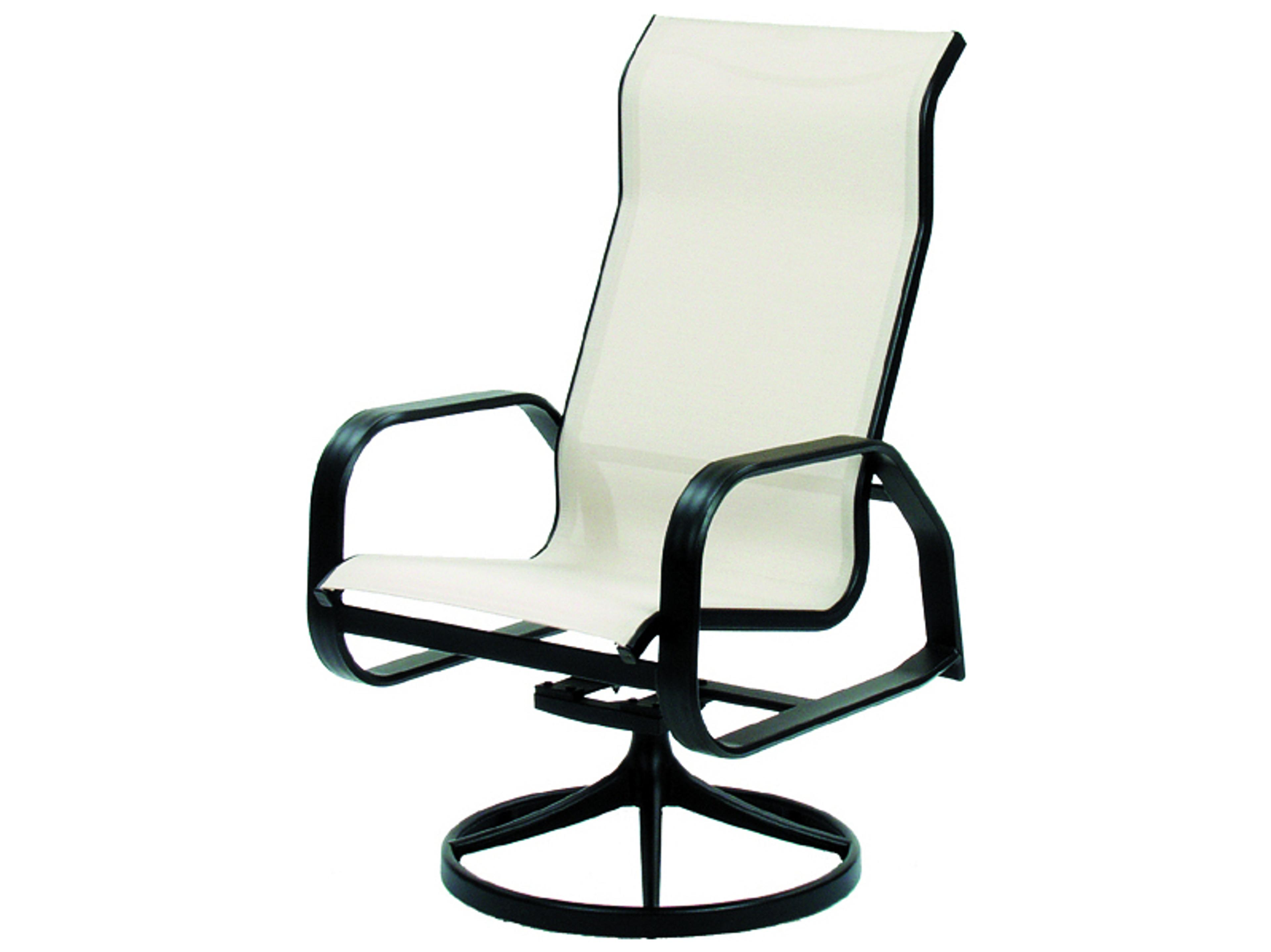 Suncoast Maya Sling Aluminum Supreme Swivel Tilt Outdoor Patio Dining Arm Chair