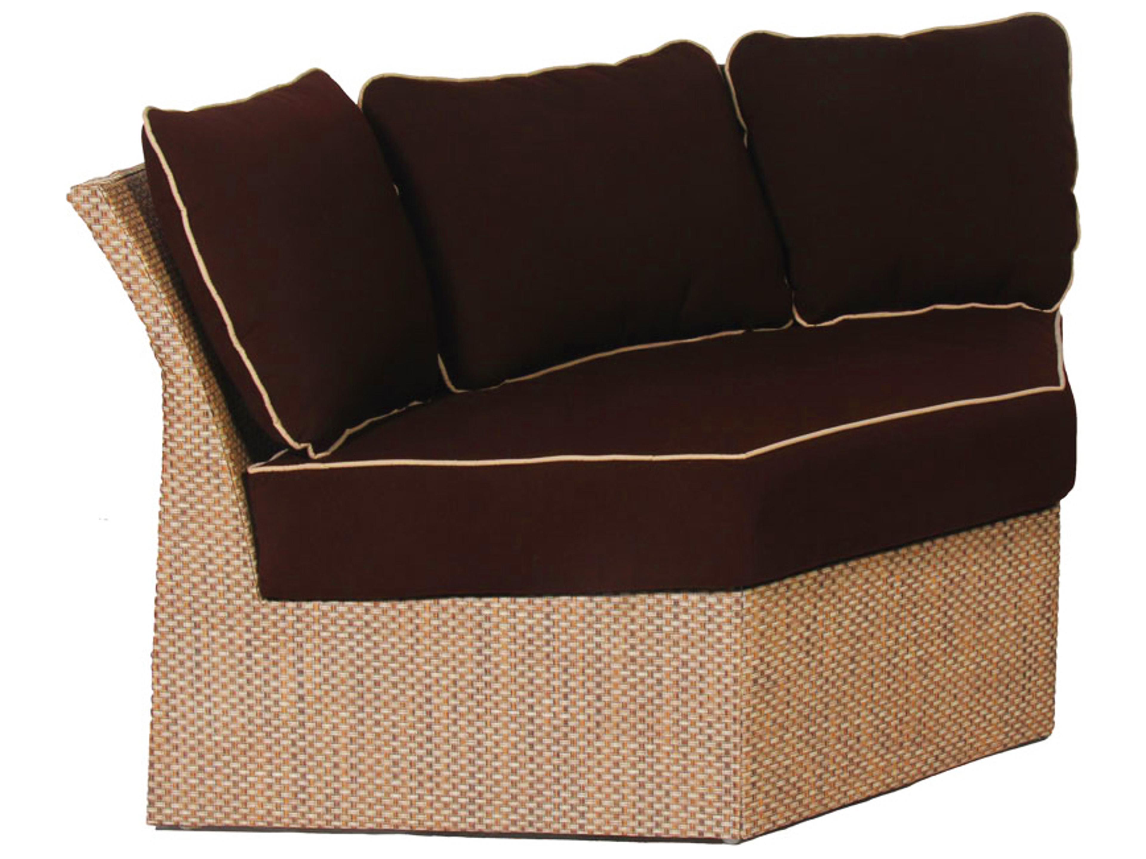 Suncoast Summer Aluminum Wicker Corner Outdoor Patio Lounge Chair