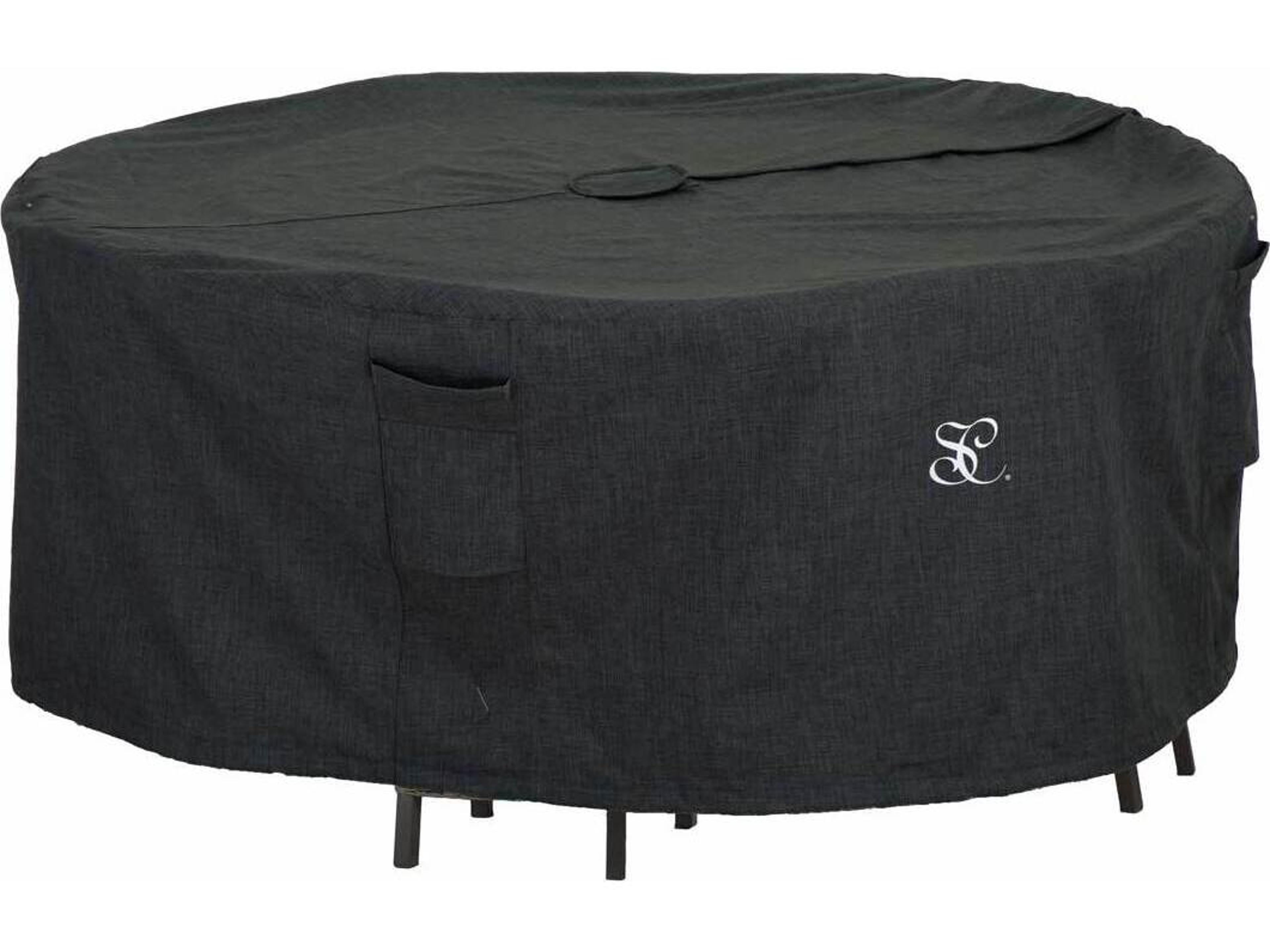 Summer Classics Furniture Round Dining Table Set Cover with Umbrella Hole