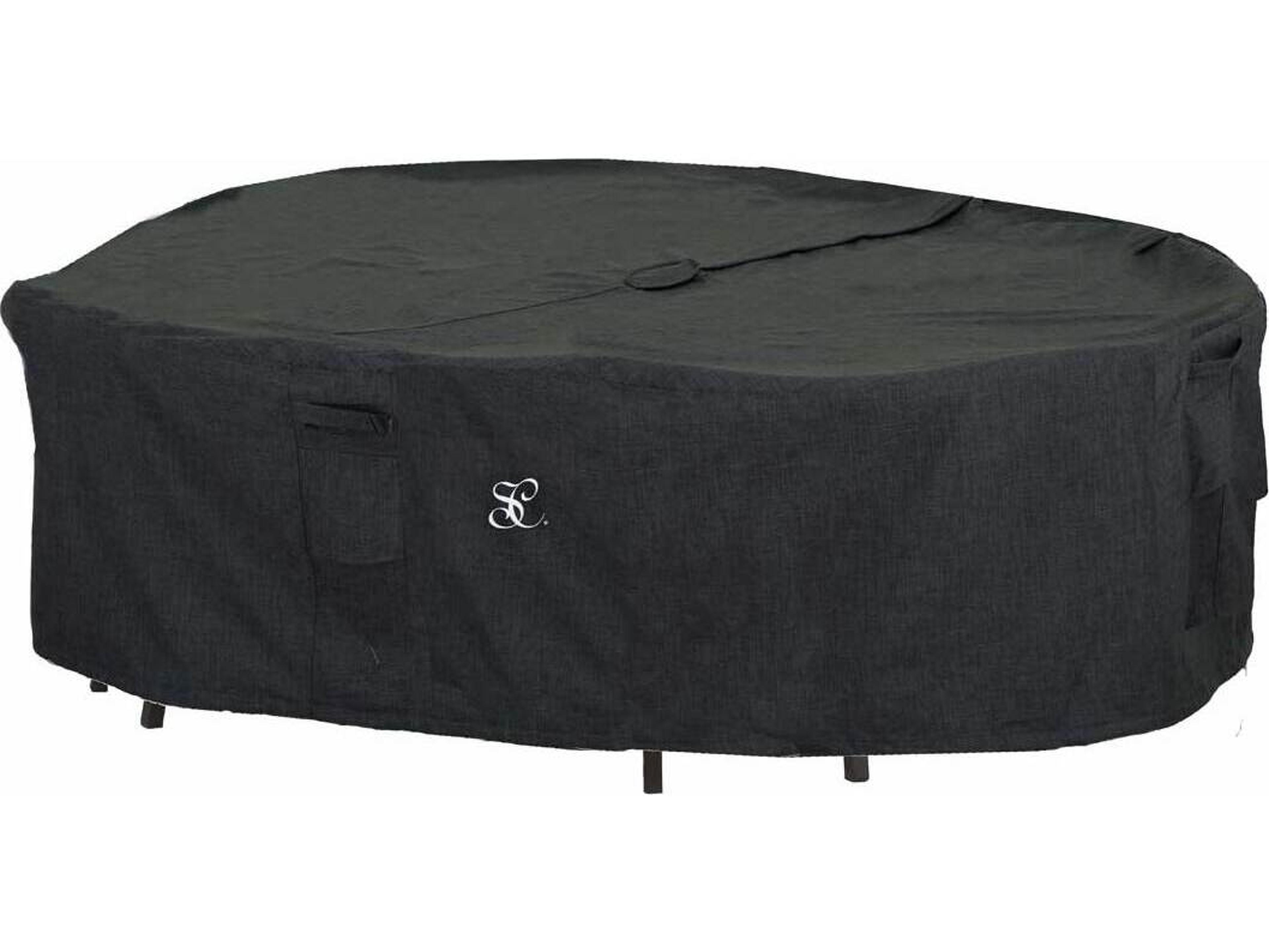 Summer Classics Furniture Rectangular Dining Table Set Cover with Umbrella Hole