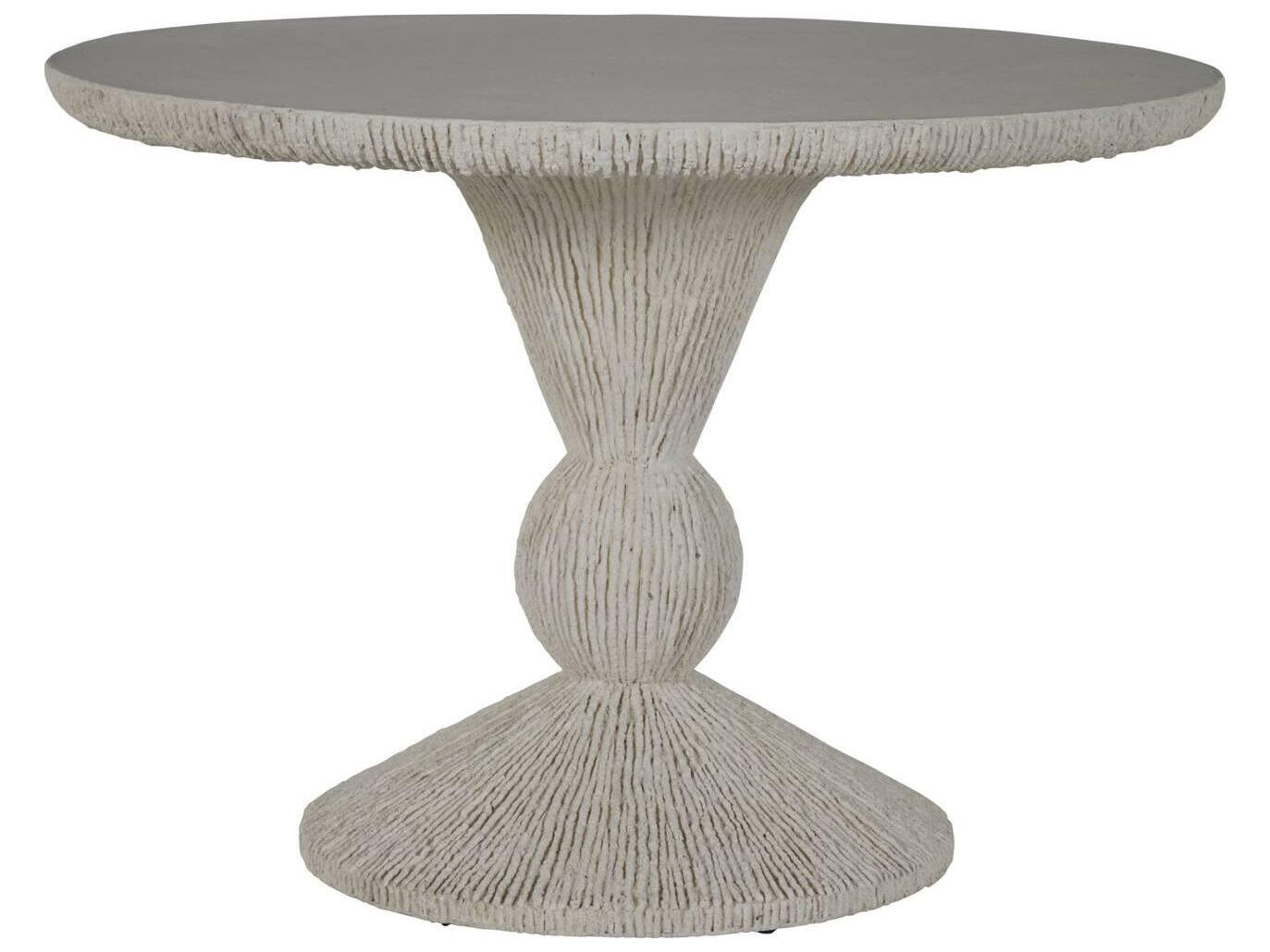 Summer Classics Montello Cast Stone Natural Round Outdoor Patio Dining Table