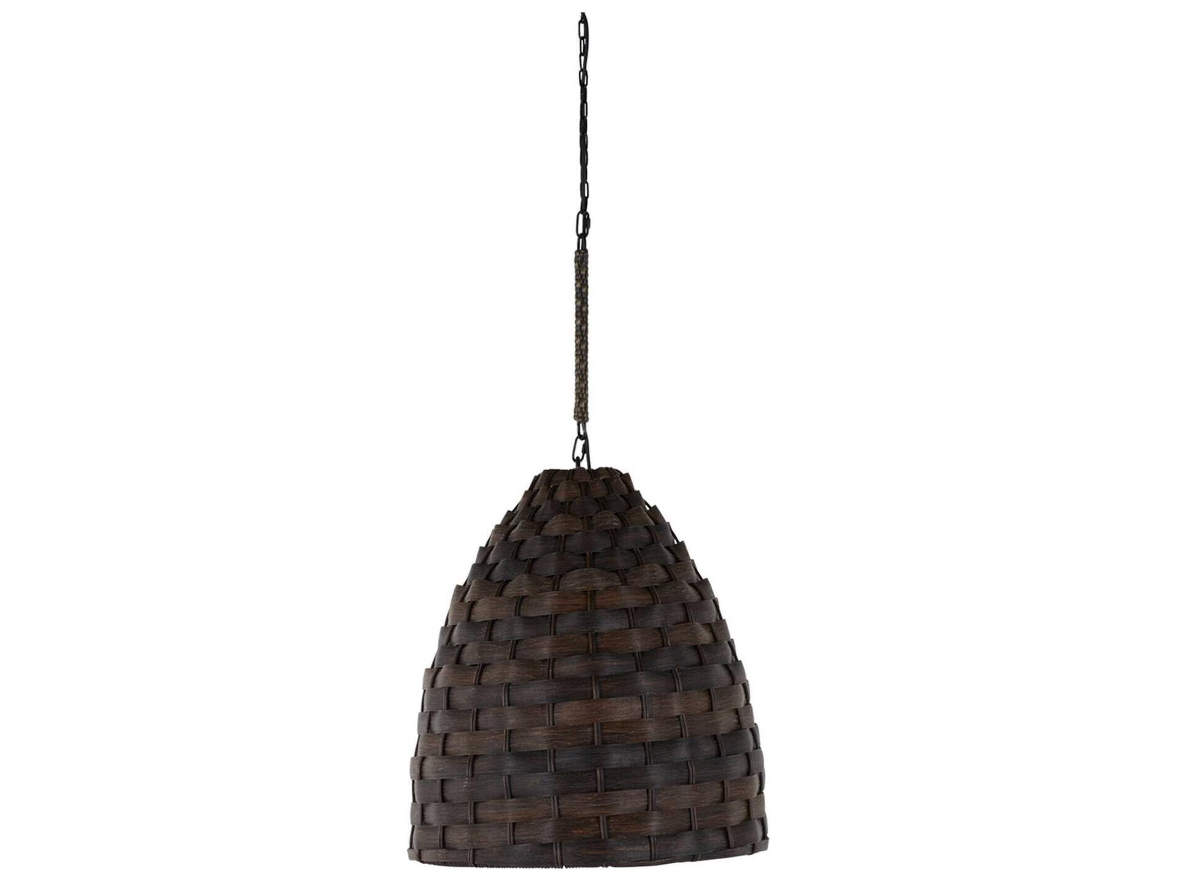 Summer Classics Hopkins Resin Wicker Black Walnut Outdoor Chandelier
