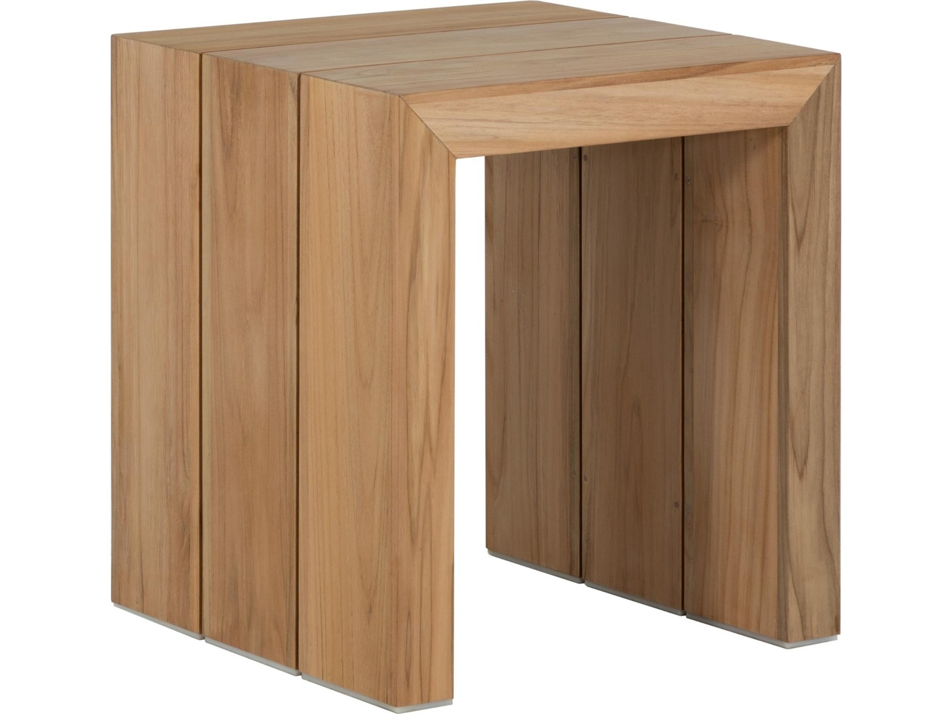 Summer Classics Messina Natural Teak Square End Table