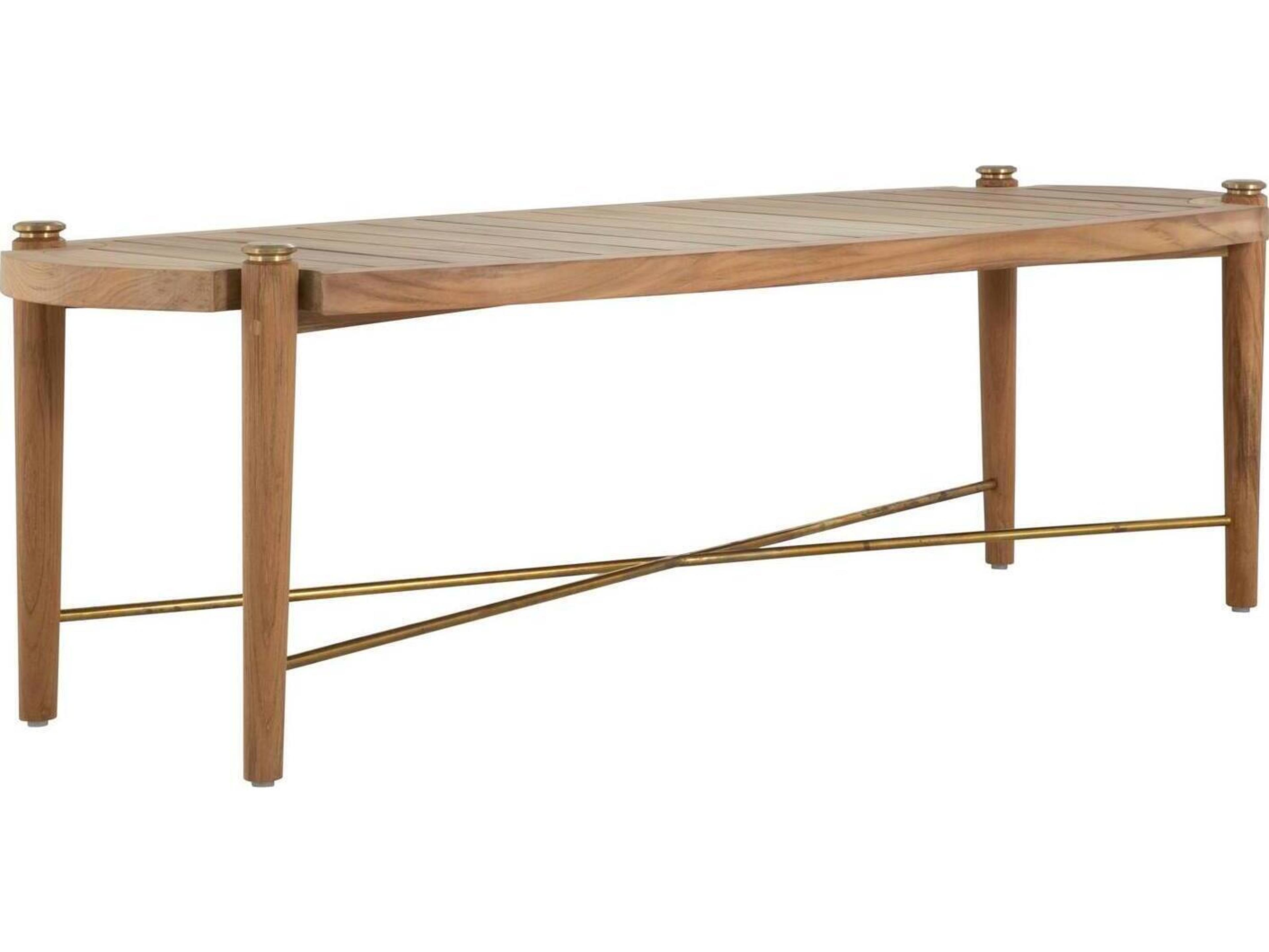 Summer Classics Pacifica Natural Teak Rectangular Outdoor Patio Coffee Table
