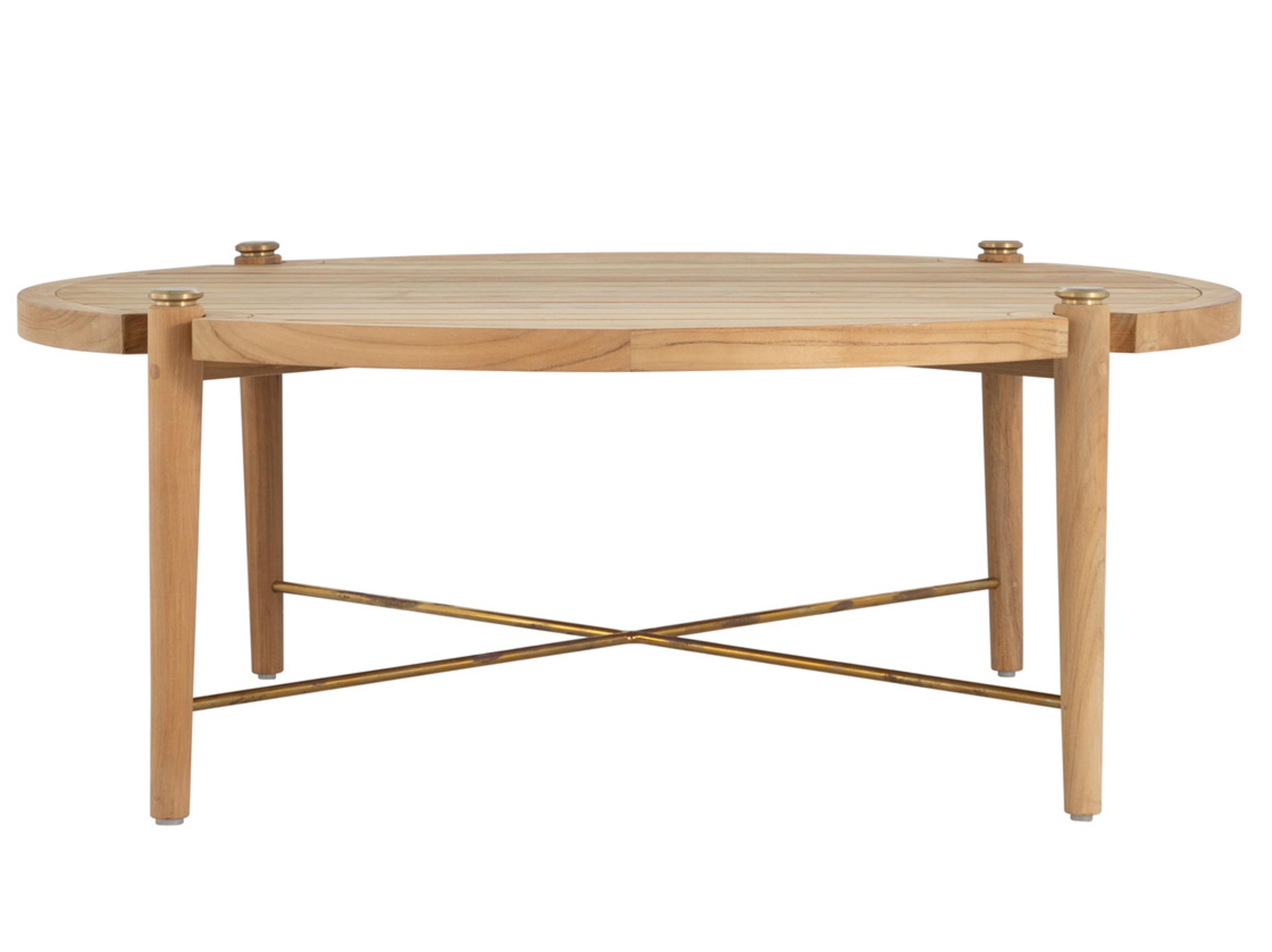 Summer Classics Pacifica Natural Teak Round Patio Coffee Table