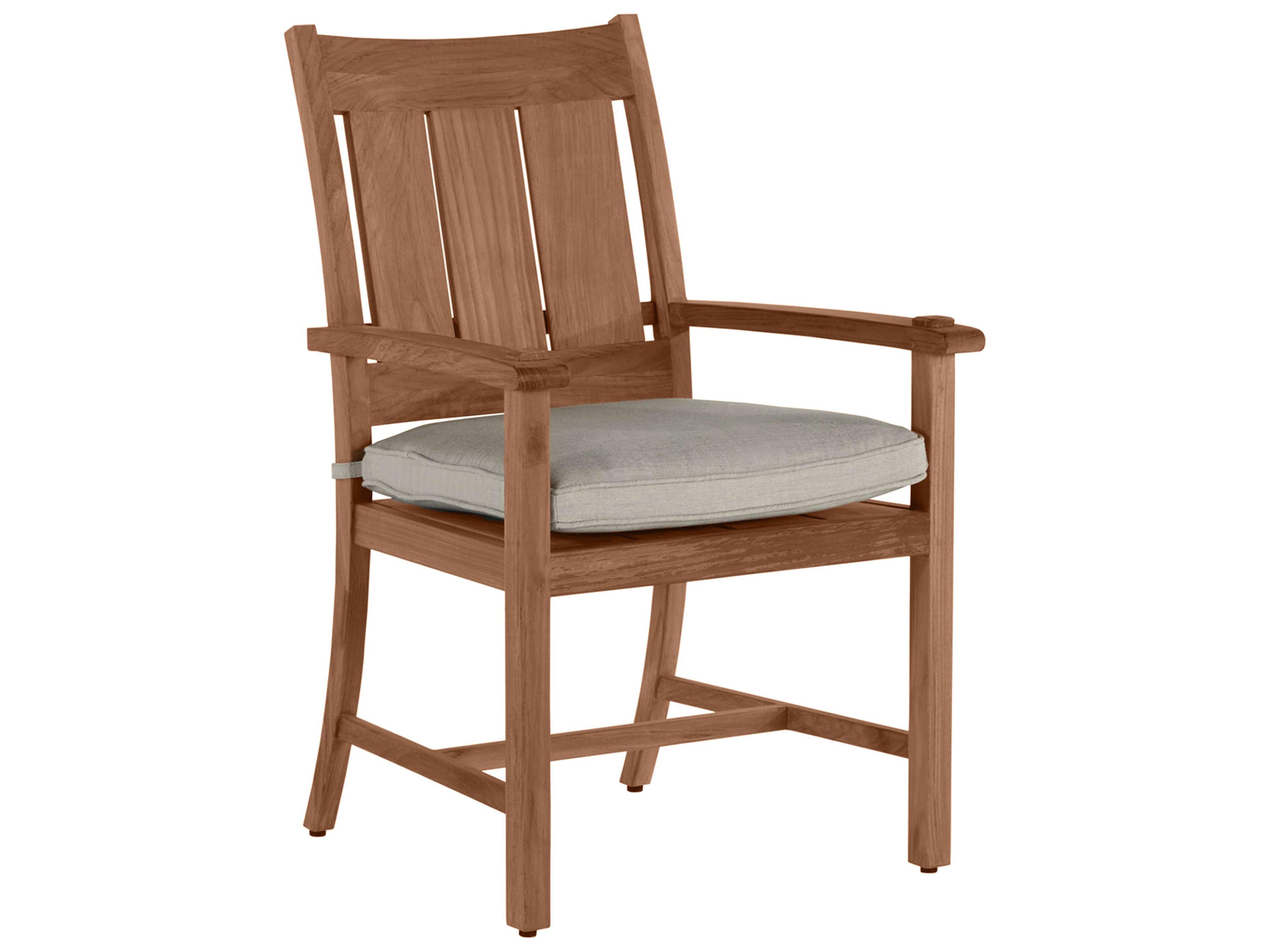 Summer Classics Croquet Teak Quick Ship Cushion Dining Chair