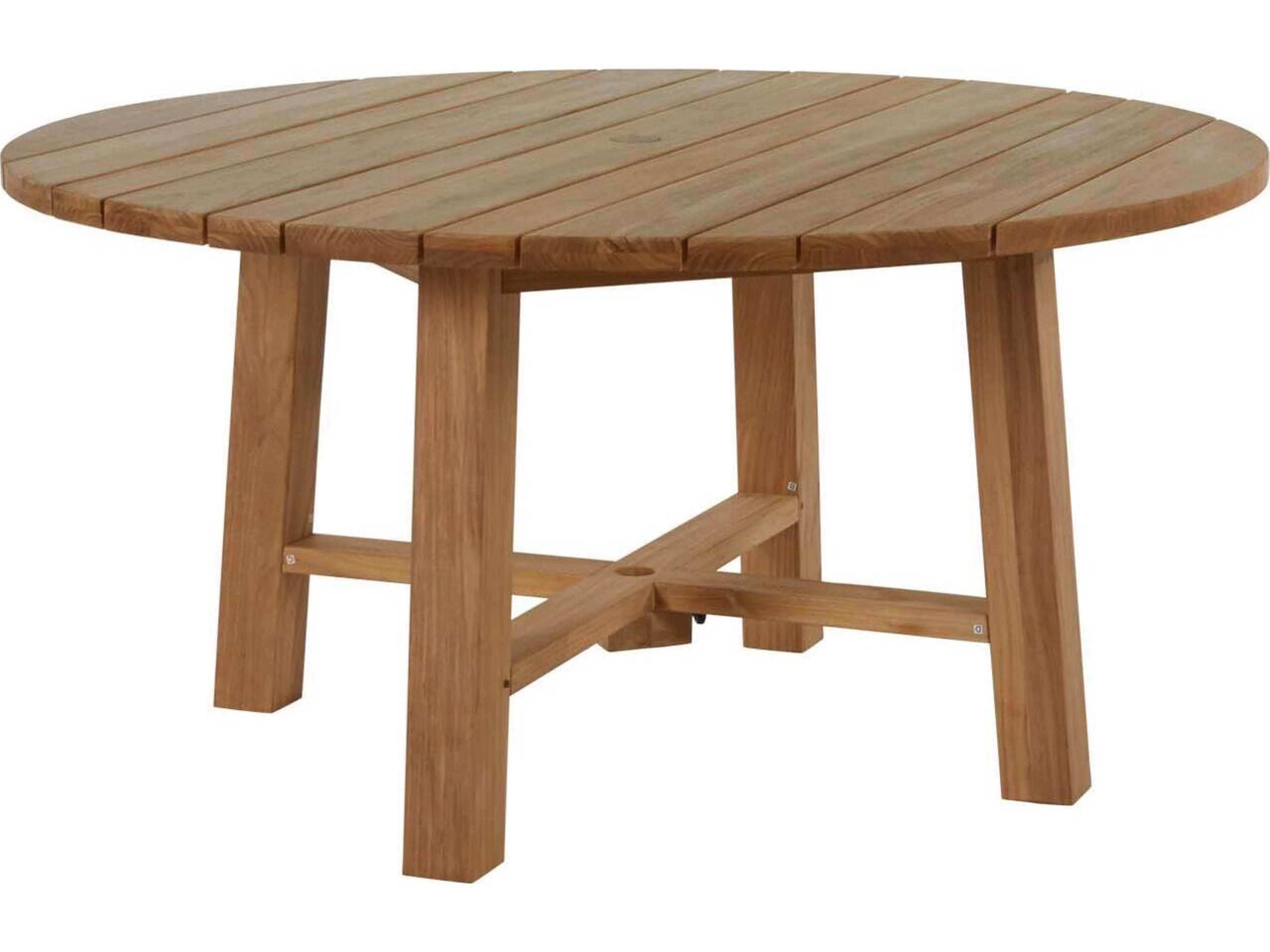 Summer Classics Paige Teak Natural Round Outdoor Patio Dining Table