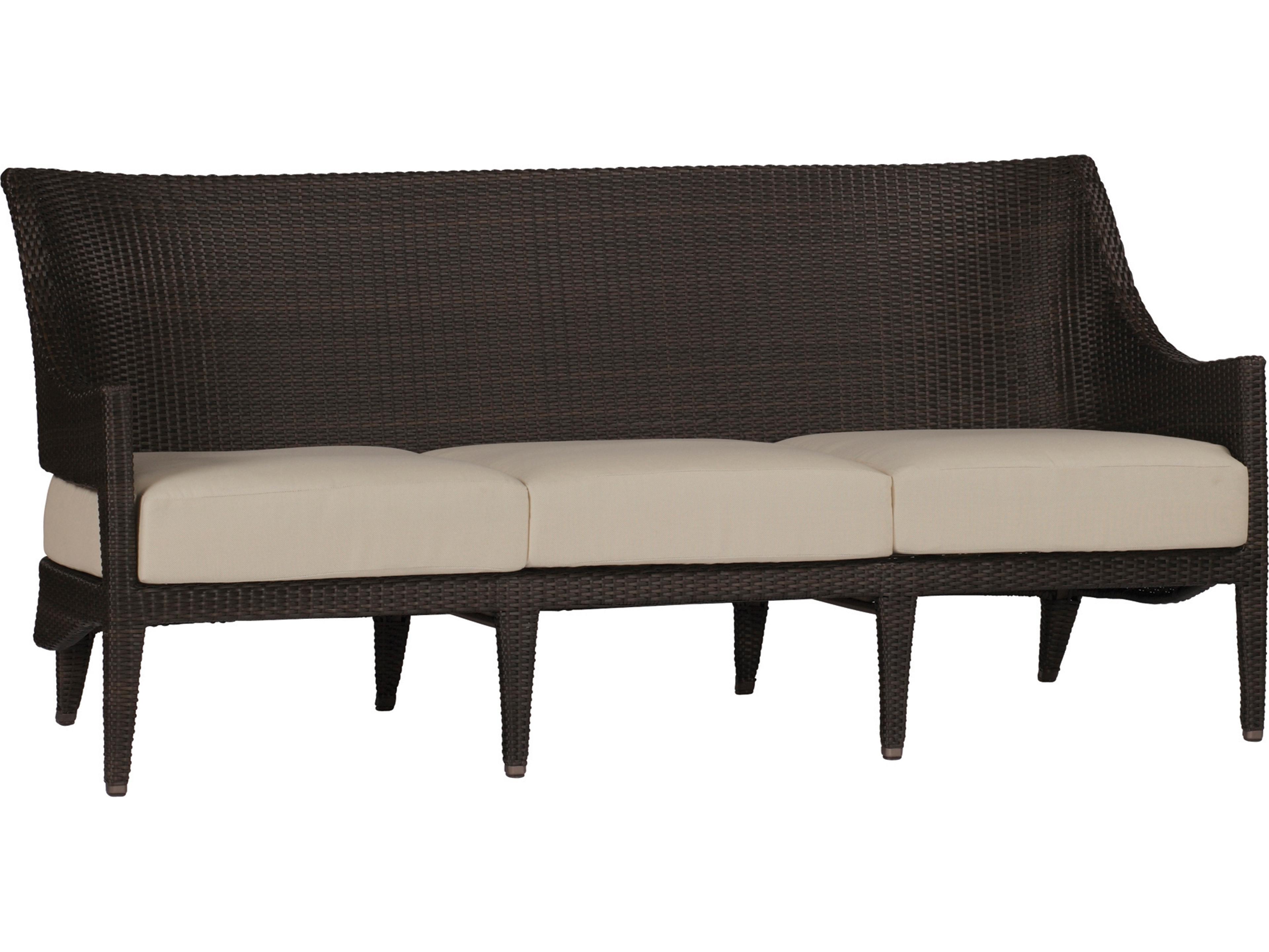 Summer Classics Athena Wicker Patio Sofa with Cushion