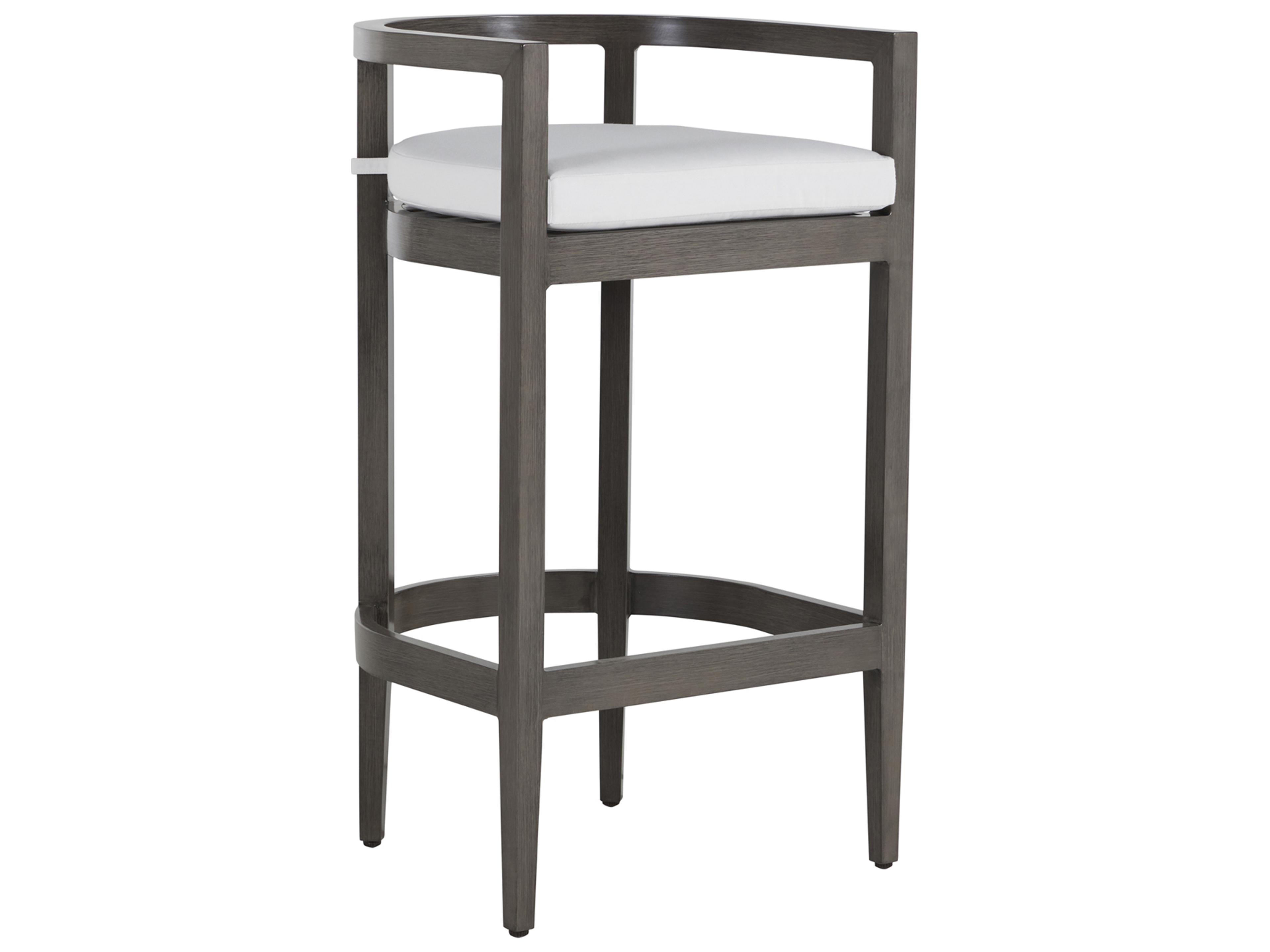 Summer Classics Santa Barbara Aluminum Slate Grey Outdoor Bar Stool
