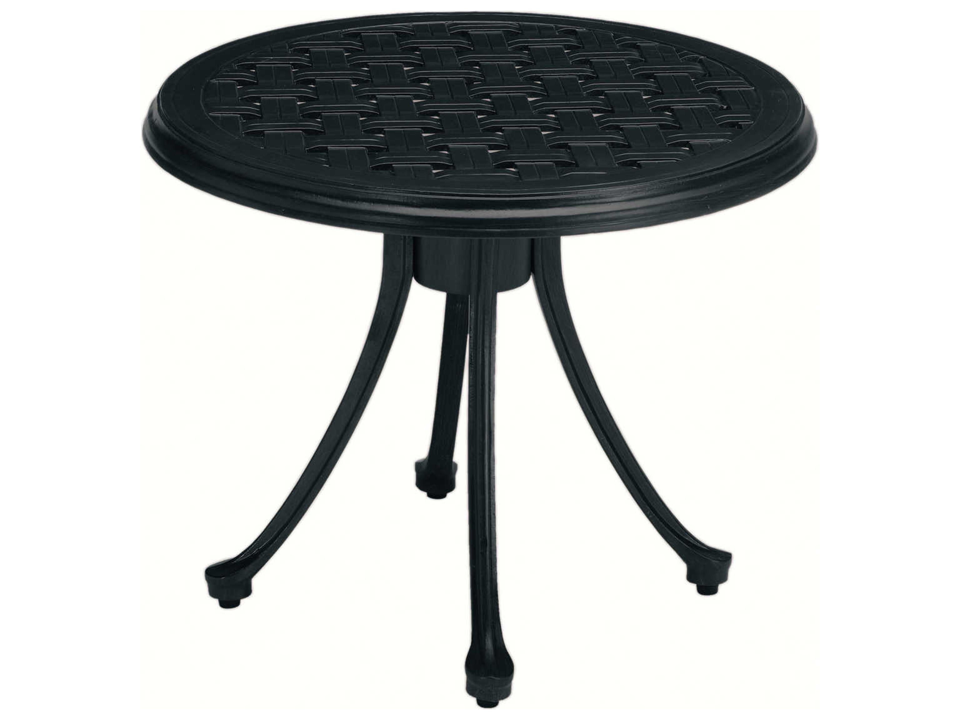 Summer Classics Provance Cast Aluminum Round Patio End Table