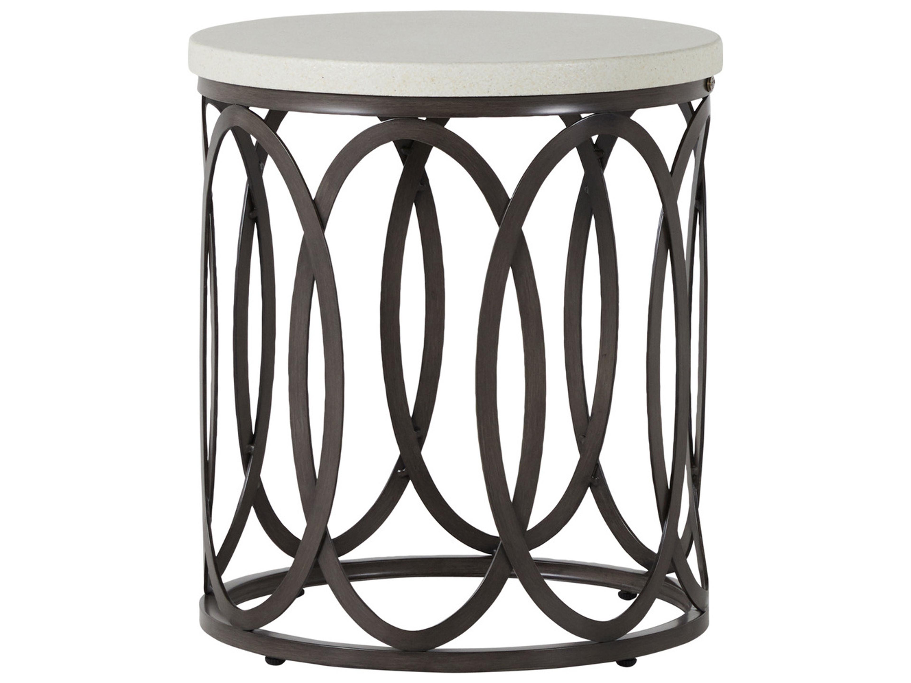 Summer Classics Ella Aluminum Round Outdoor Patio End Table