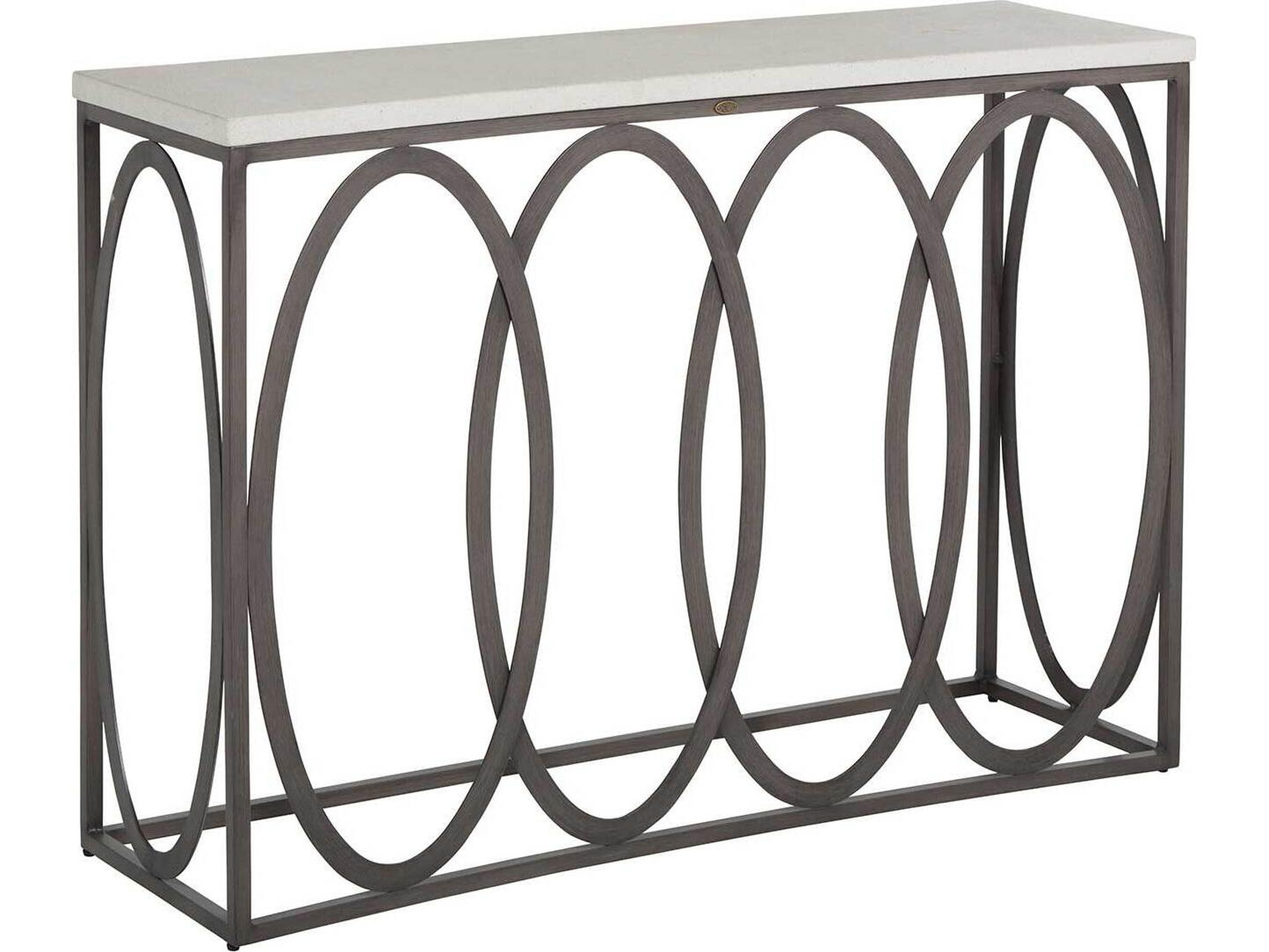 Summer Classics Ella Aluminum Rectangular Console Table
