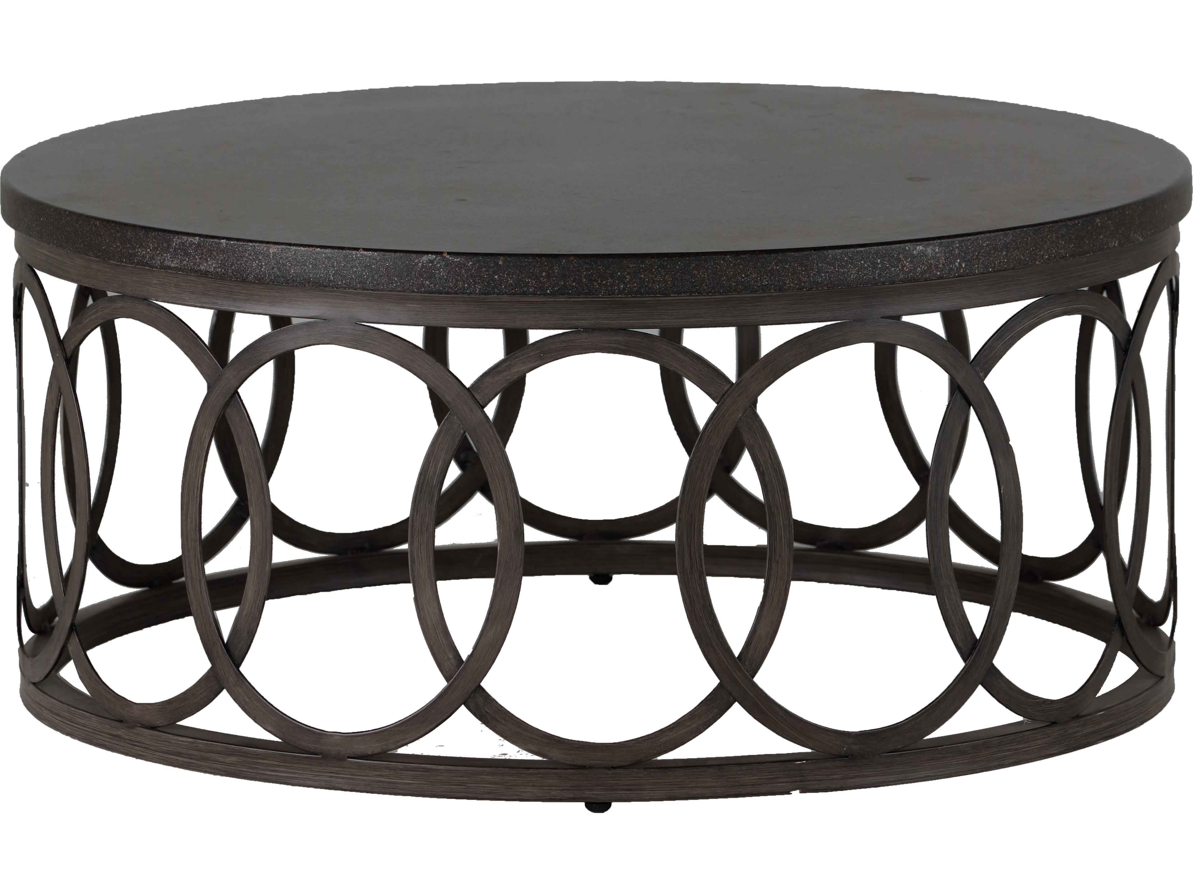 Summer Classics Ella Aluminum Round Outdoor Patio Coffee Table