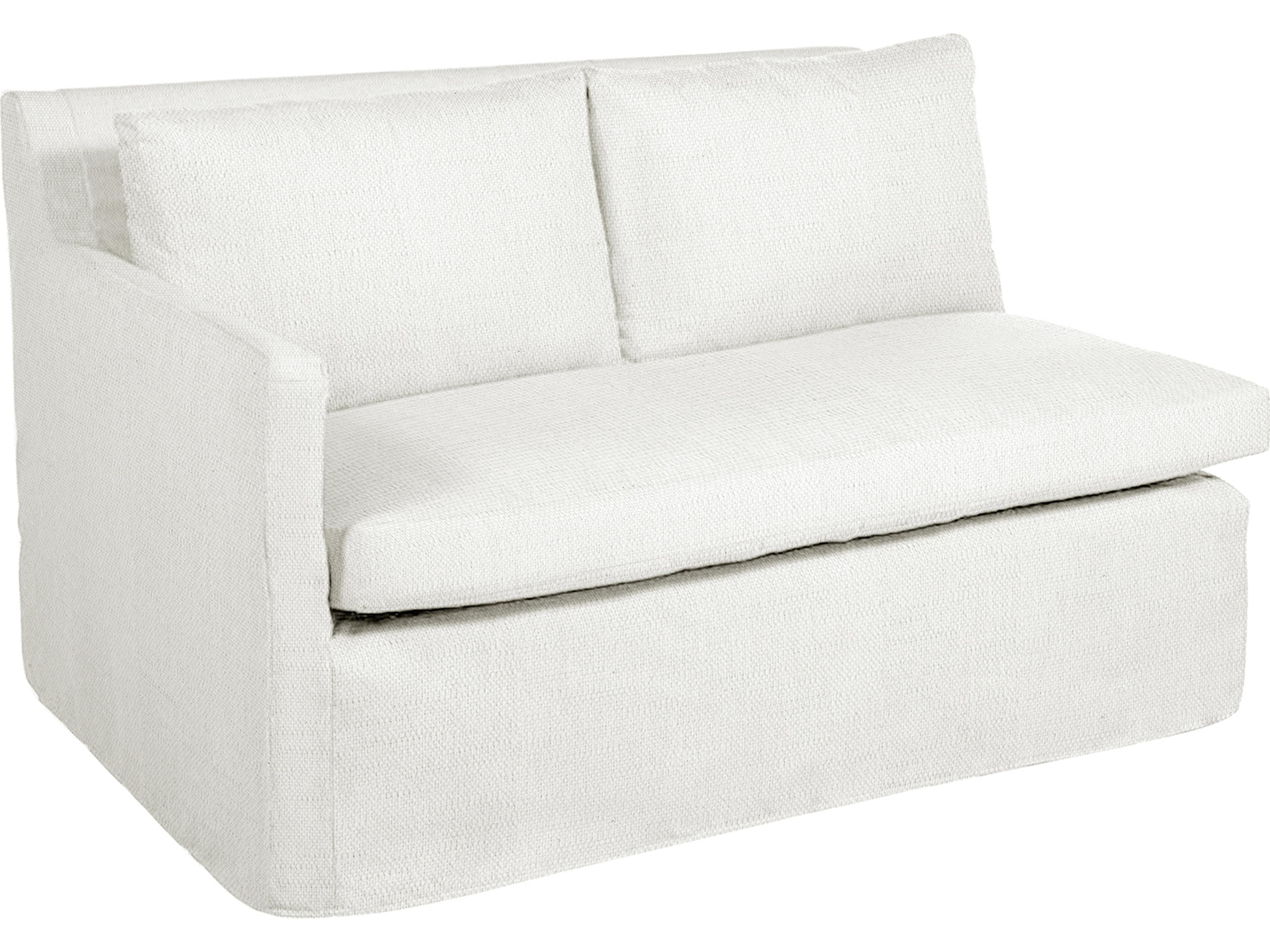 Nora Outdoor Right Arm Facing Loveseat in Linen Snow