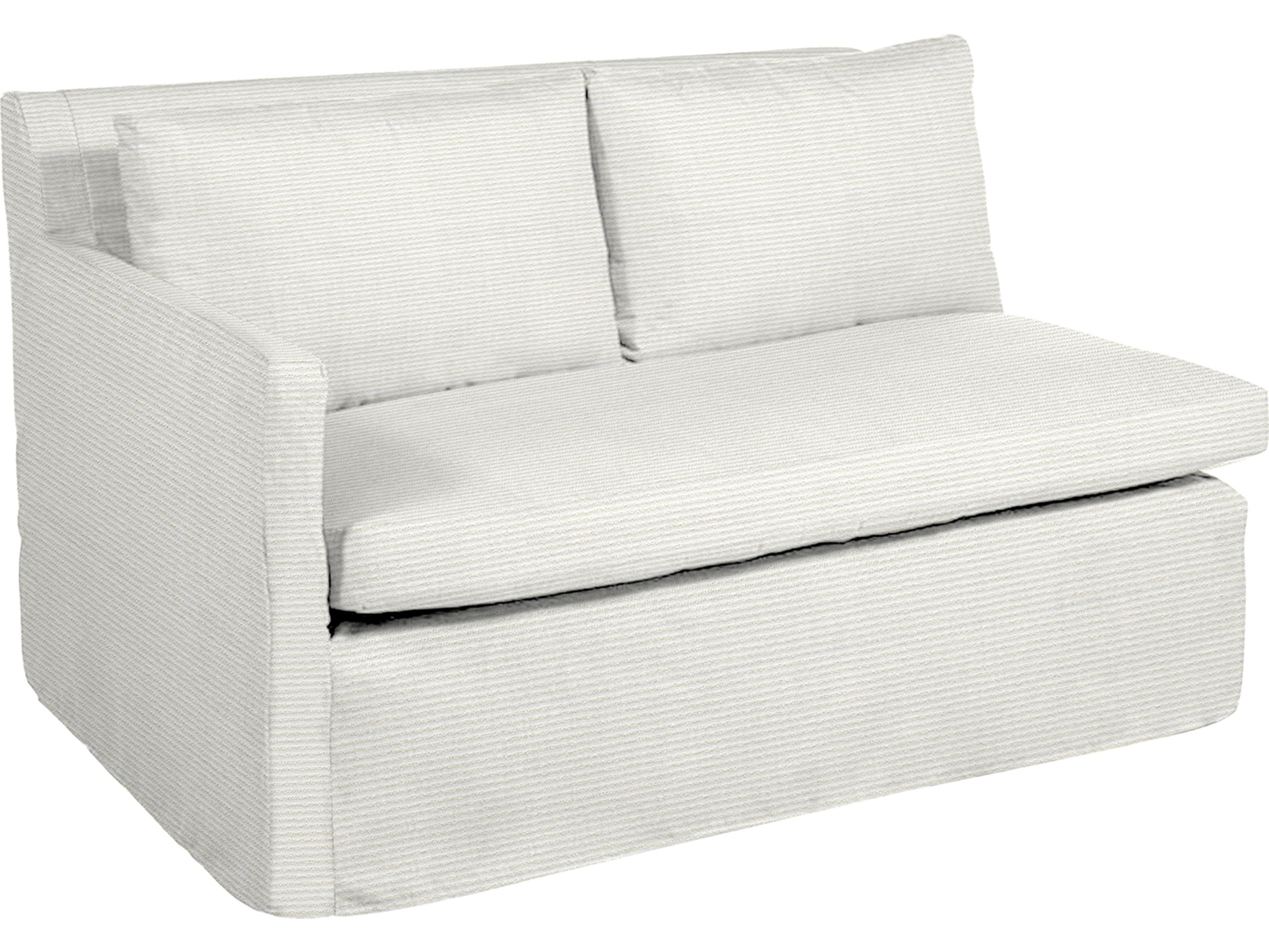 Nora Outdoor Left Arm Facing Loveseat in Washboard Snow