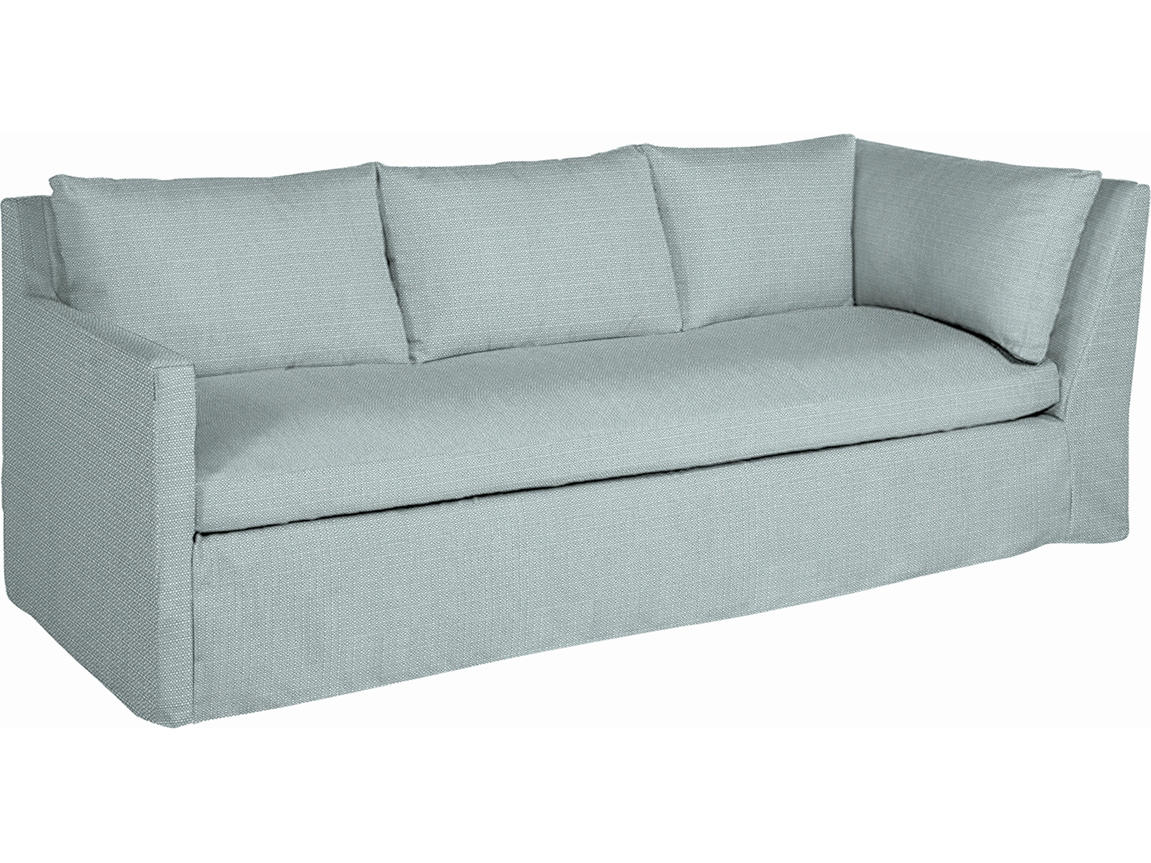 Summer Classics Nora Outdoor Right Arm Facing Corner Sofa in Grid Cloth Indigo