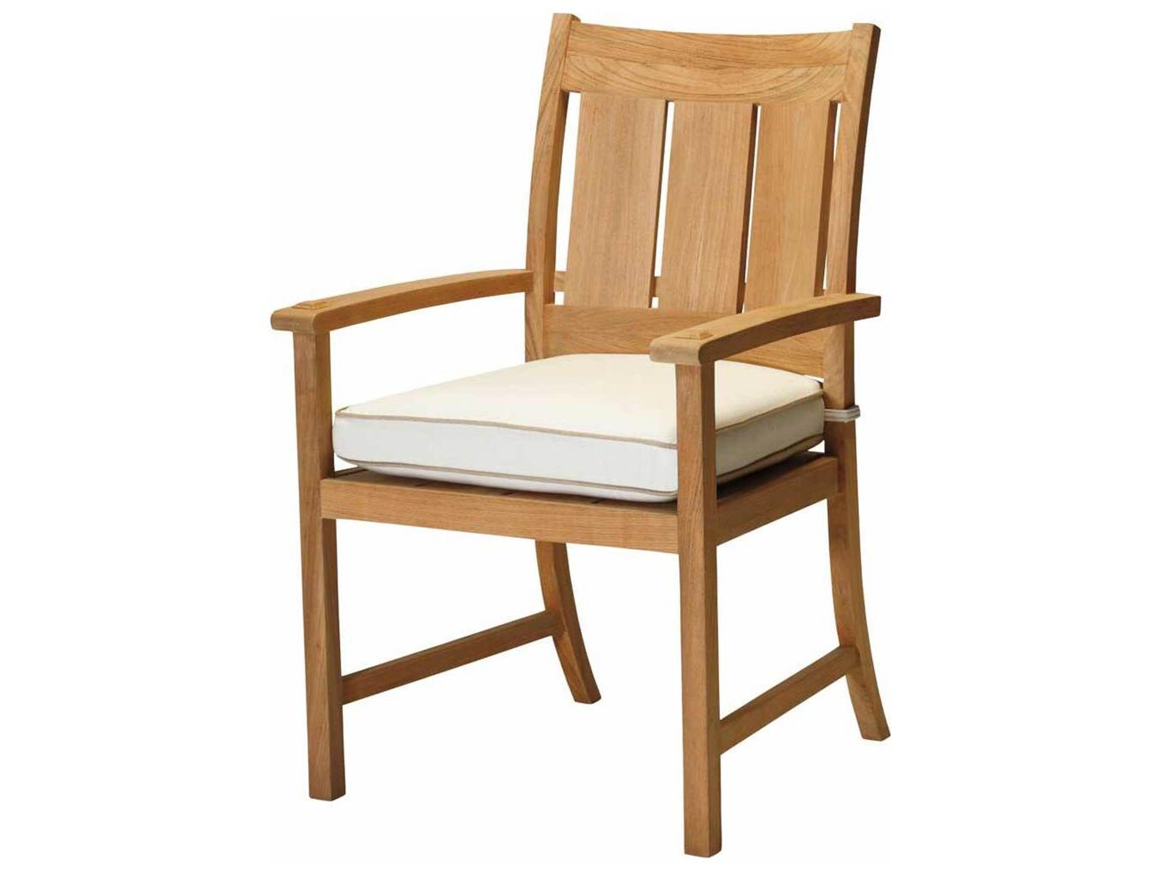 Summer Classics Croquet Teak Dining Arm Chair Seat Replacement Cushions