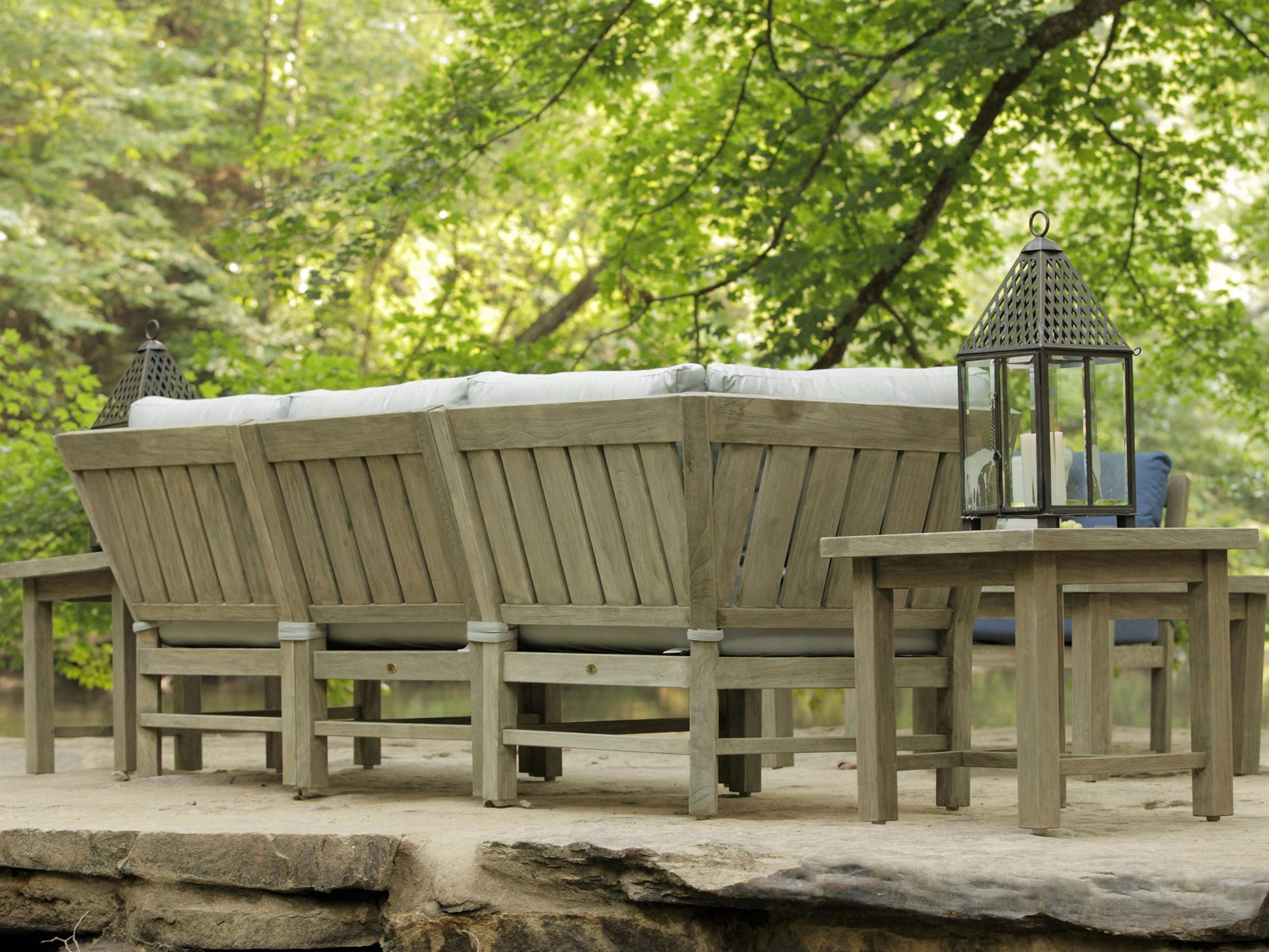 Summer Classics Club Teak Sectional Outdoor Lounge Set