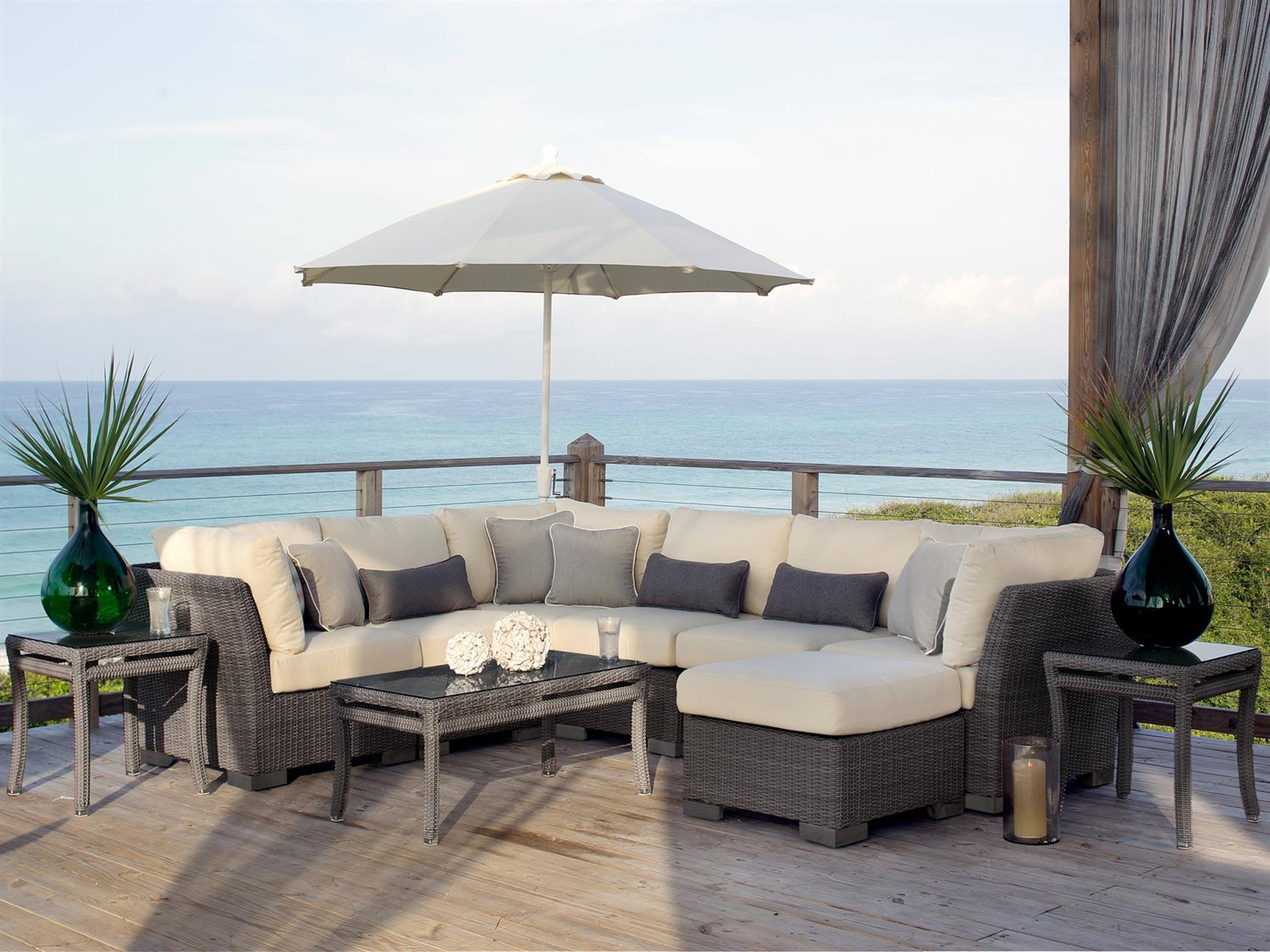 Summer Classics Club Woven Sectional Outdoor Lounge Set