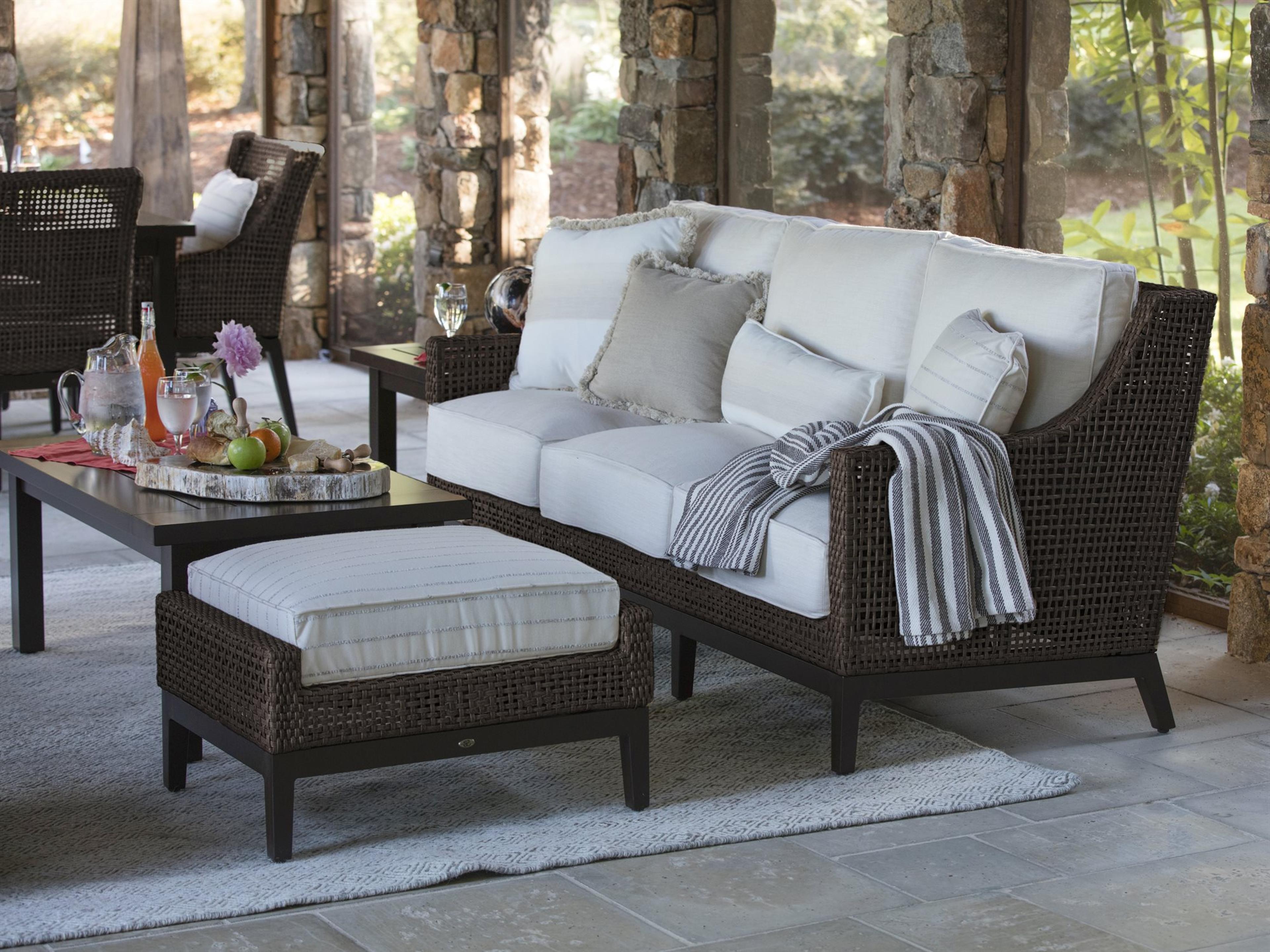 Summer Classics Peninsula Wicker Patio Lounge Set