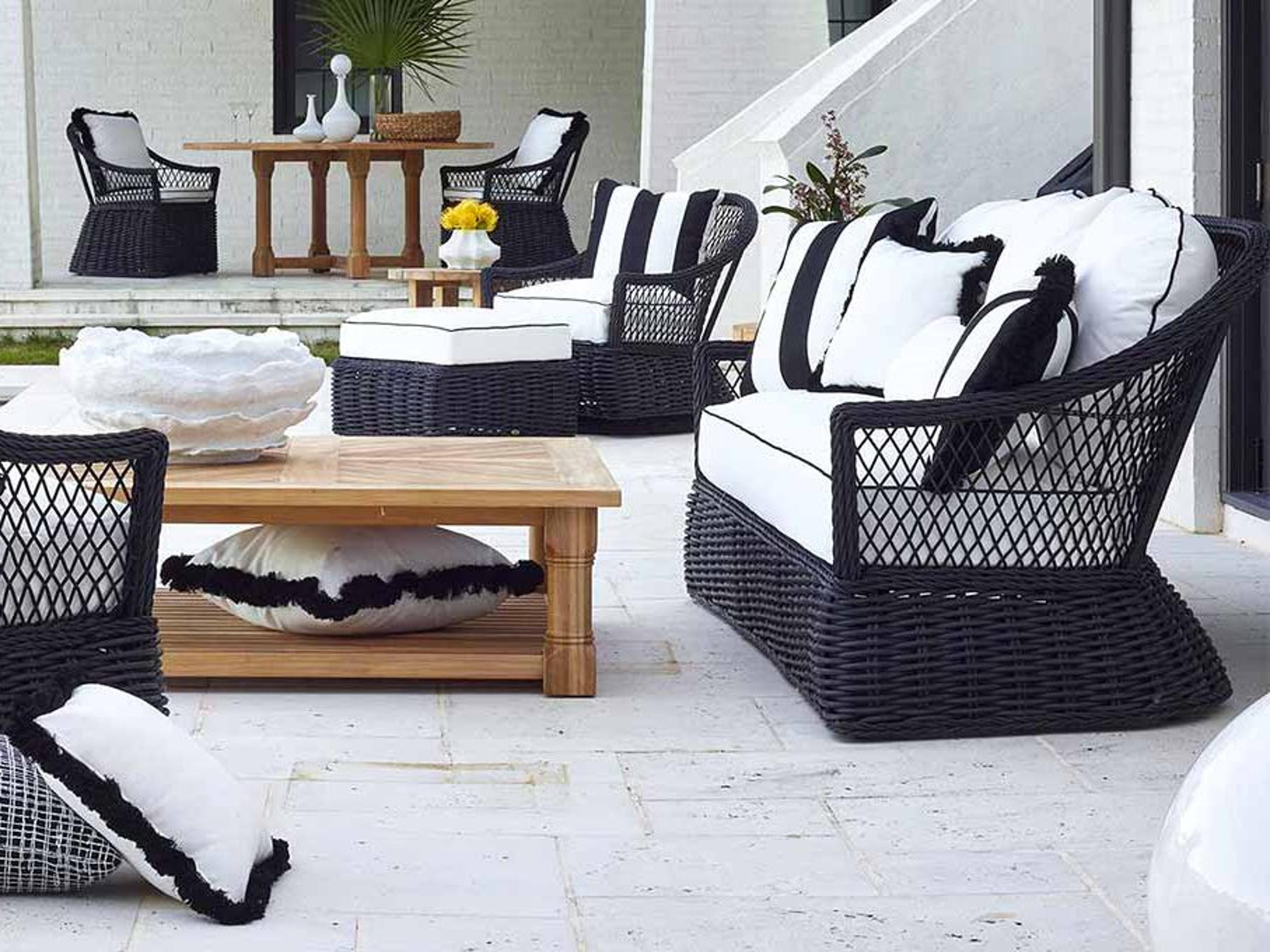 Summer Classics Soho Wicker Cushion Outdoor Patio Lounge Set