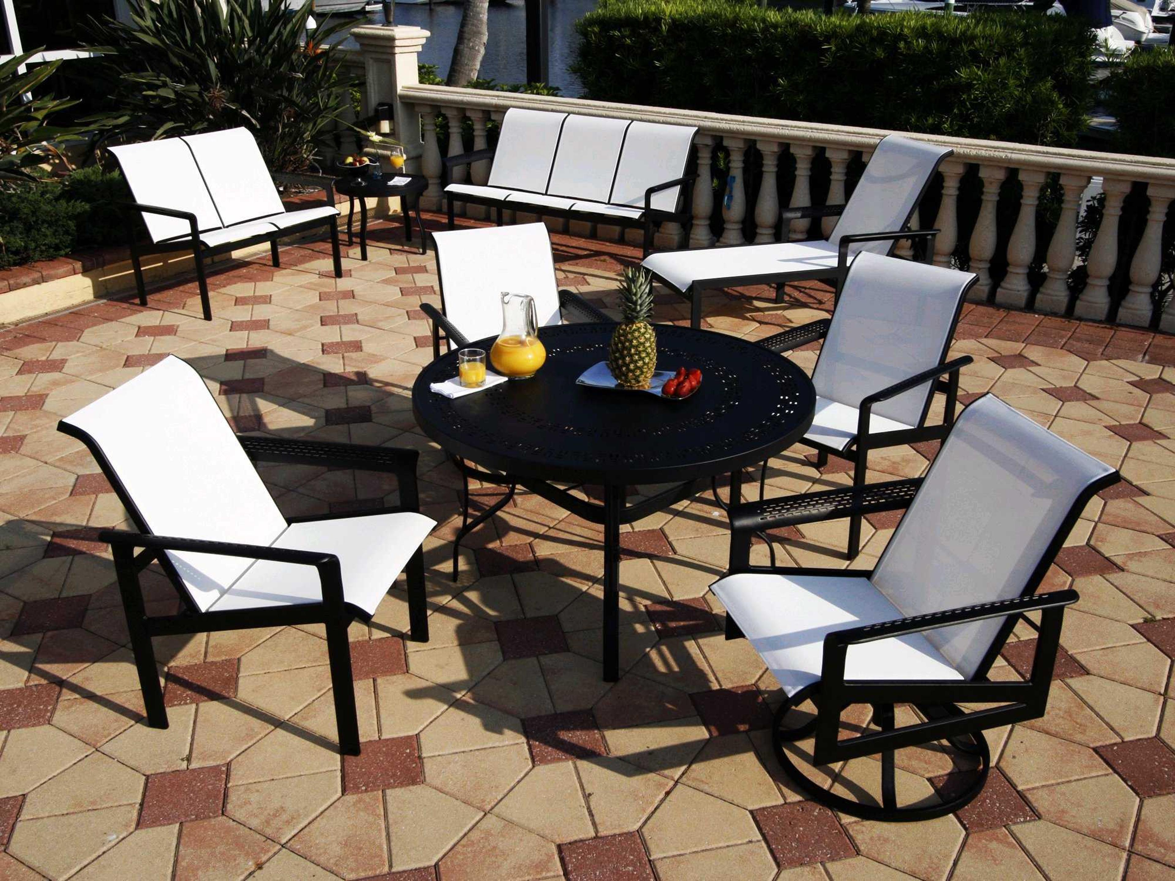 Suncoast South Beach Sling Aluminum Patio Dining Set