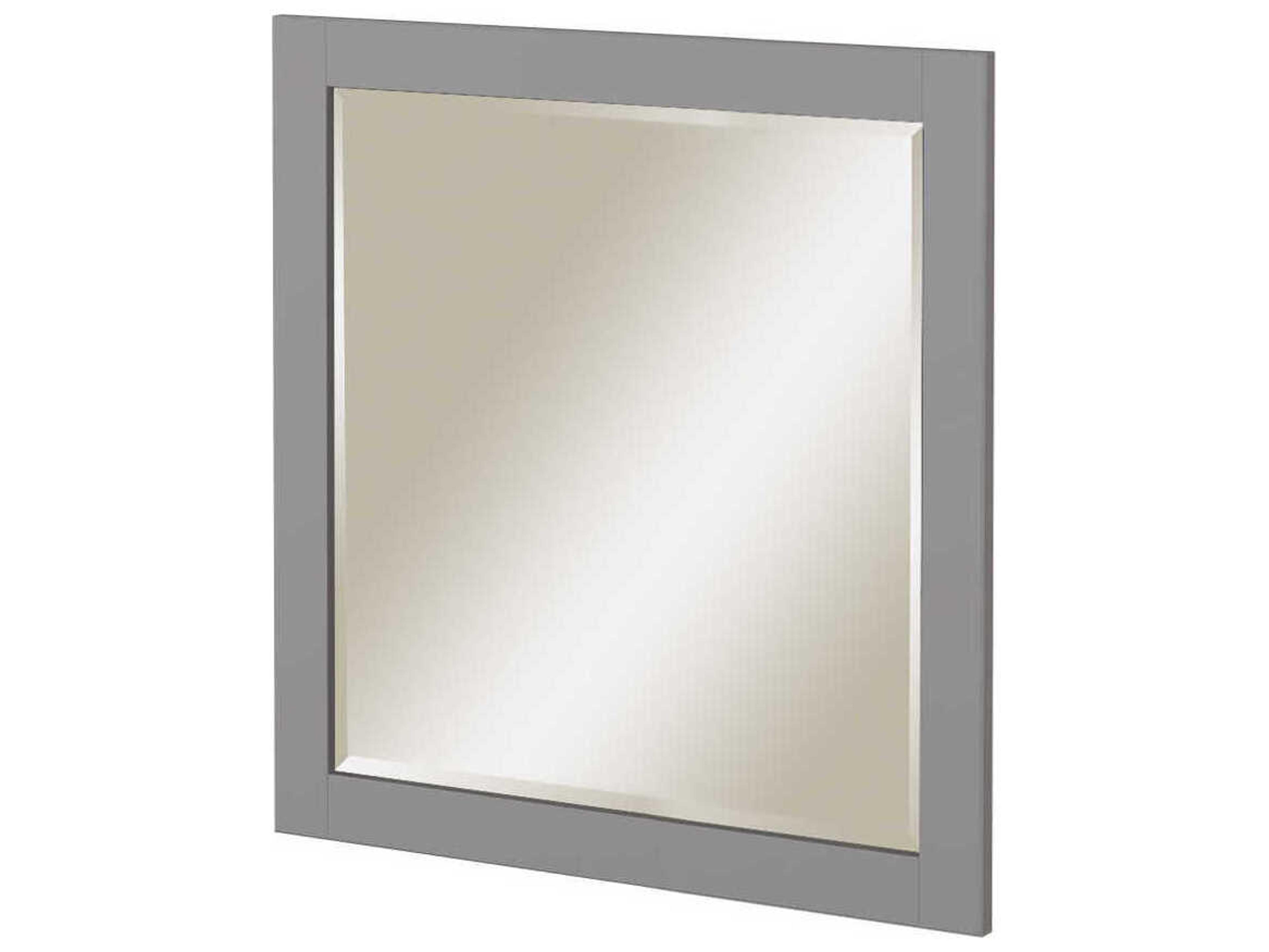 Sunny Wood Grayson Dove Gray Wall Mirror Square