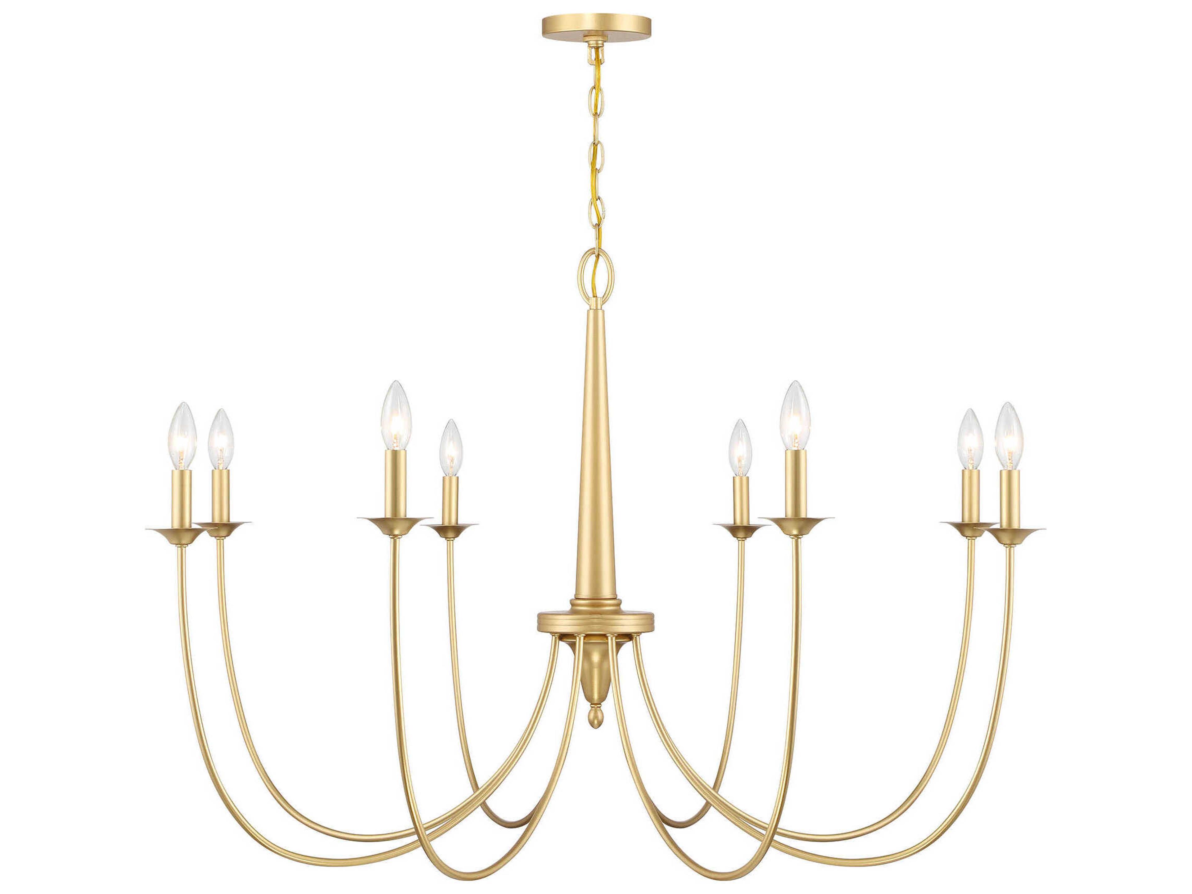 Savoy House Stonecrest 8-Light French Gold Candelabra Chandelier