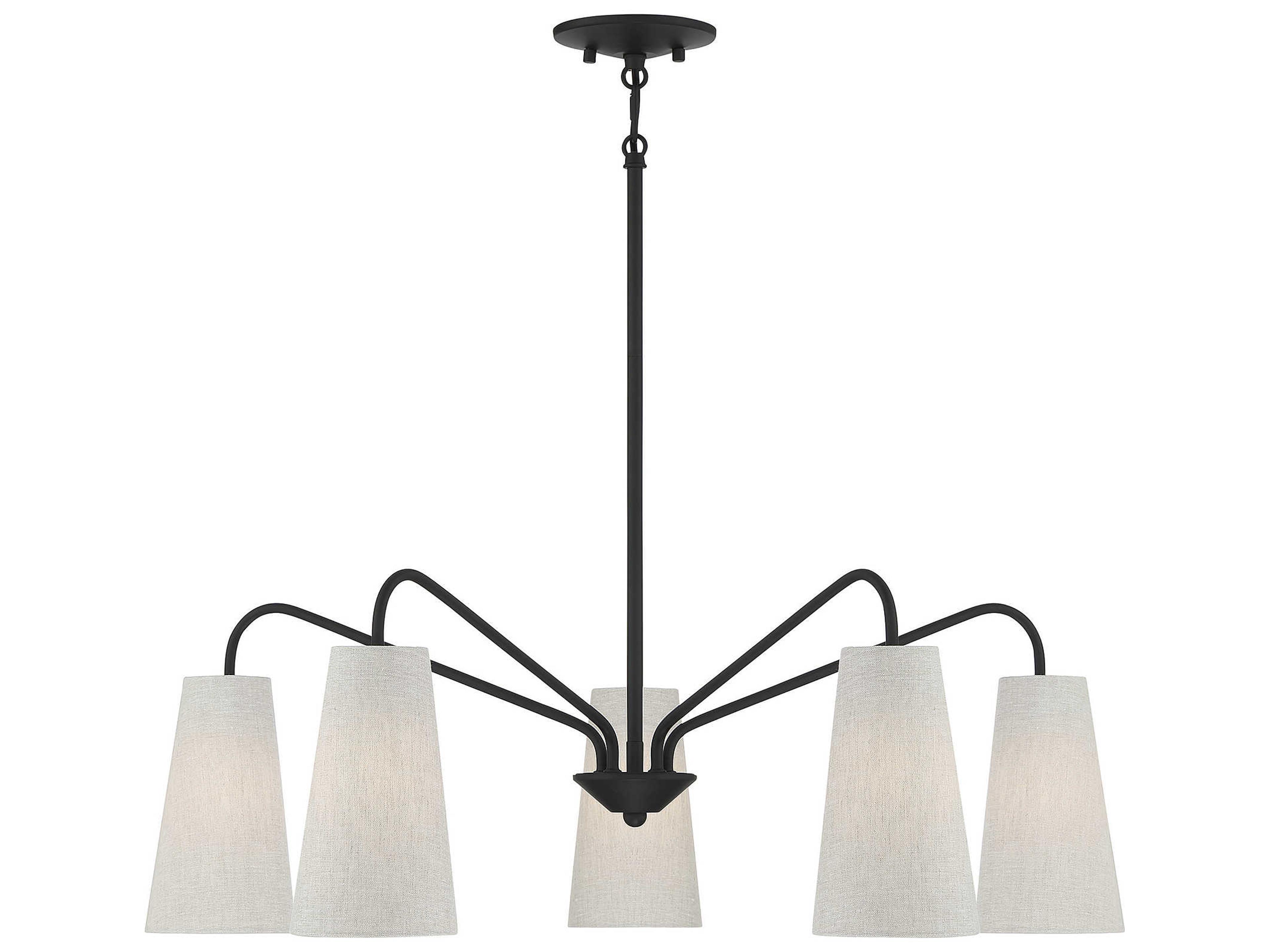 Savoy House Edgewood 5-Light Matte Black Chandelier