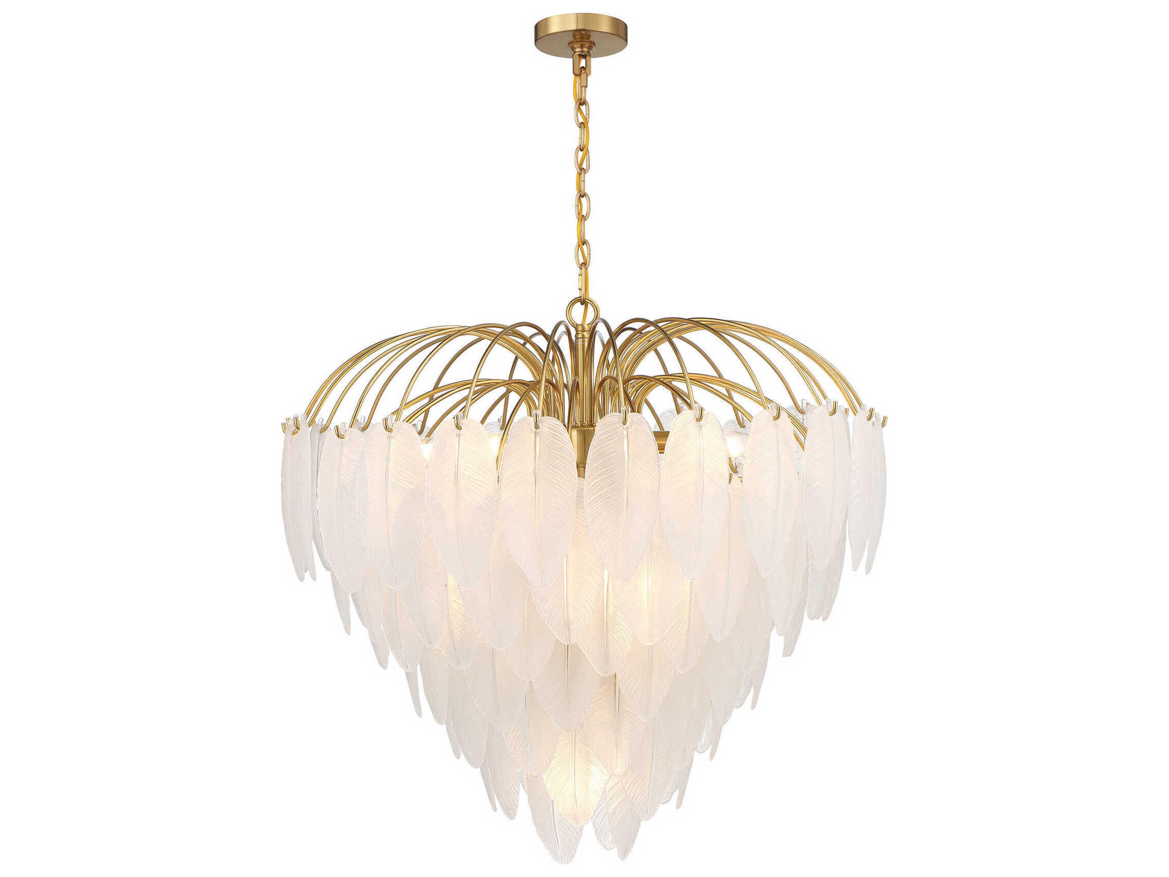 Savoy House Boa 9-Light Warm Brass Chandelier