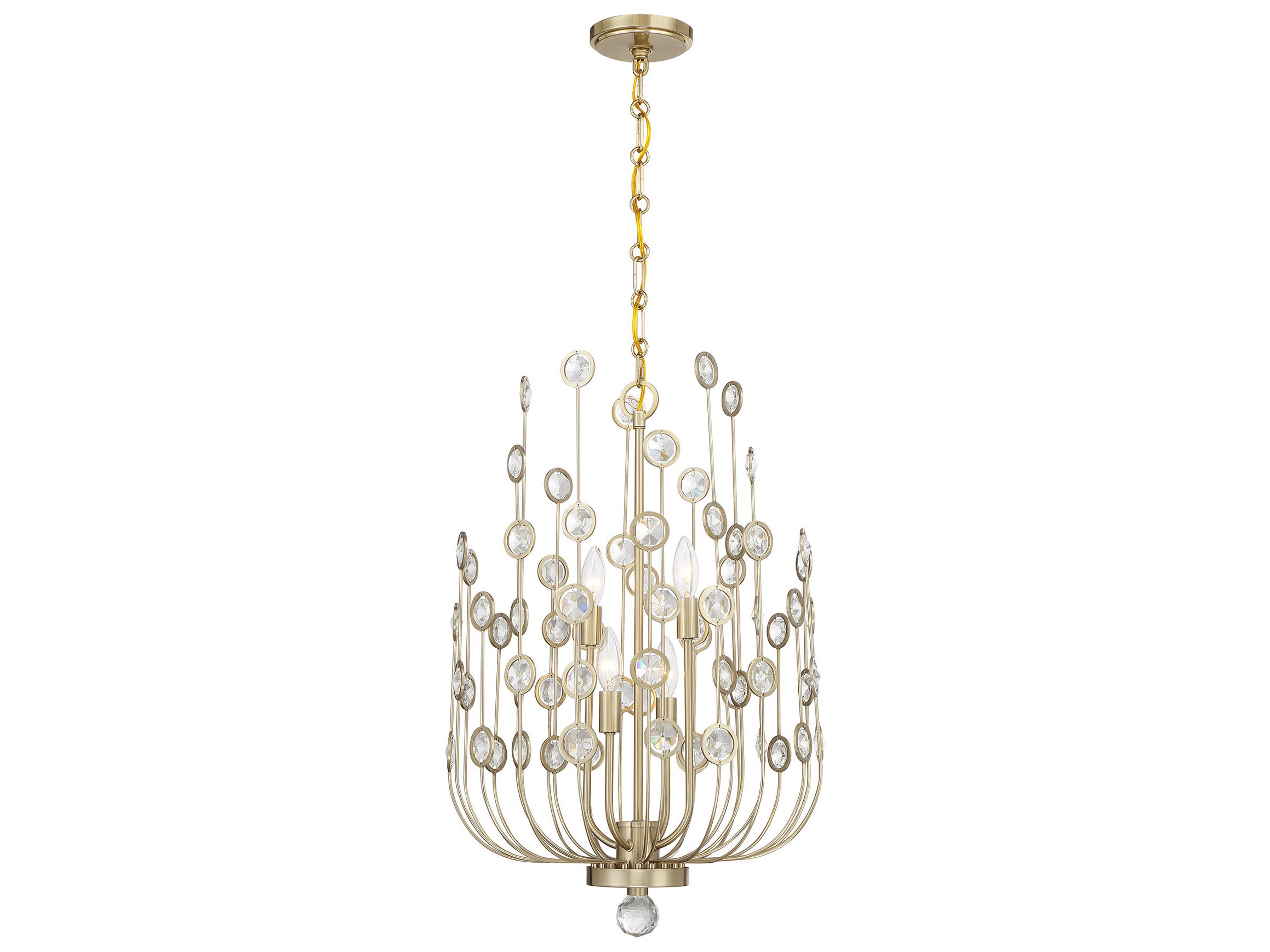 Savoy House Irina 4-Light Noble Brass Chandelier