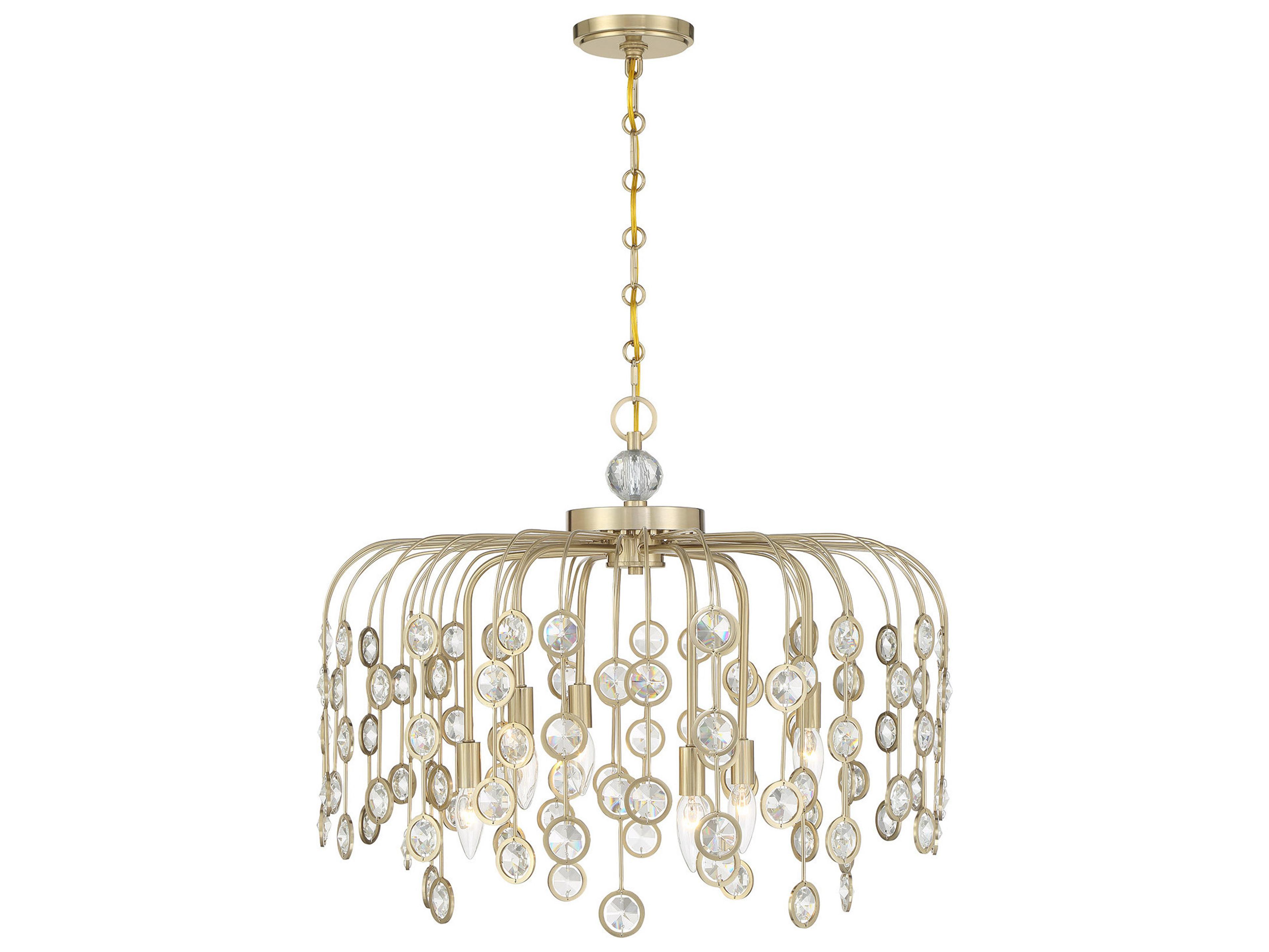 Savoy House Irina 6-Light Noble Brass Chandelier