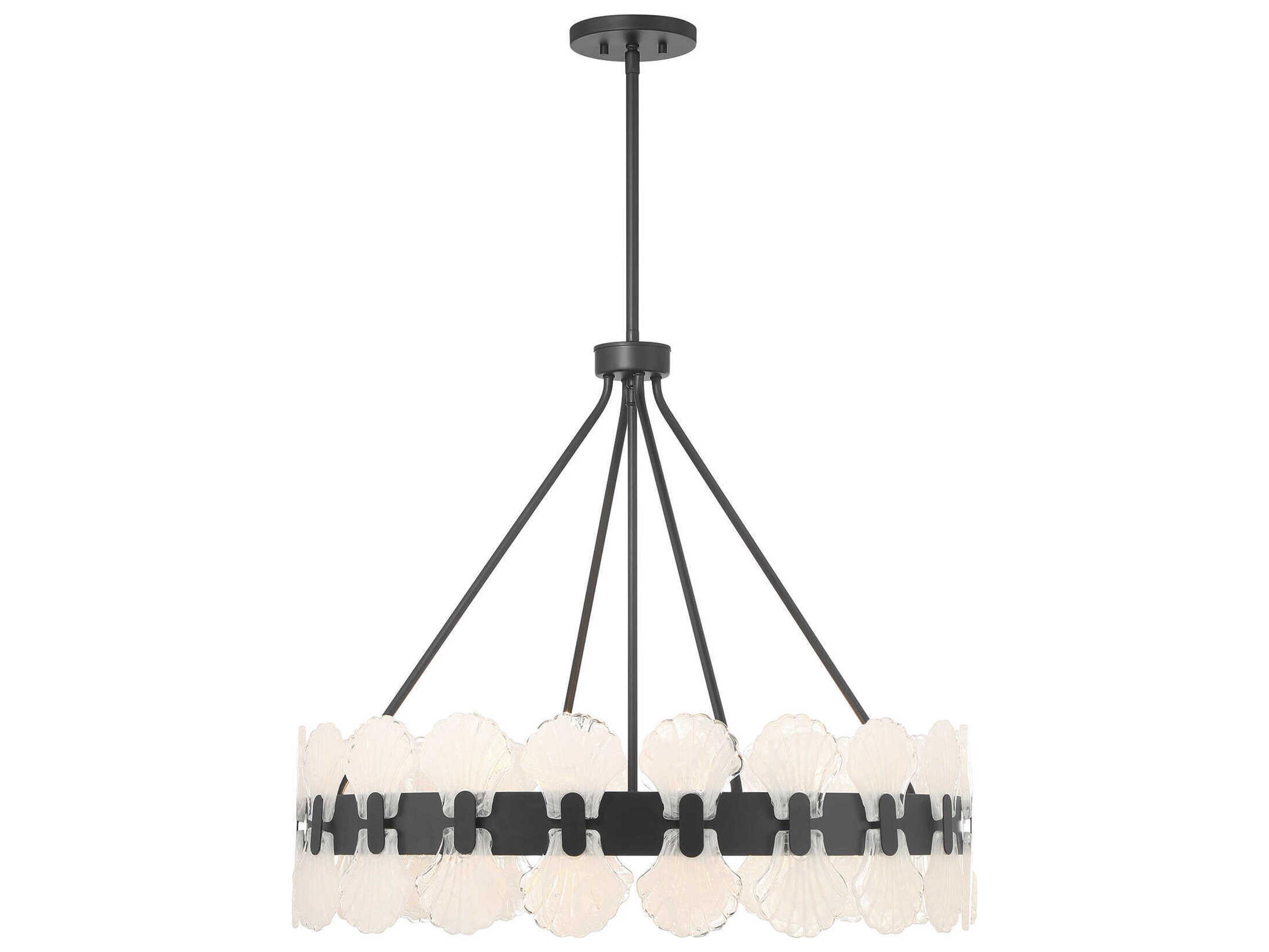 Savoy House Bancroft 6-Light Matte Black Round Chandelier