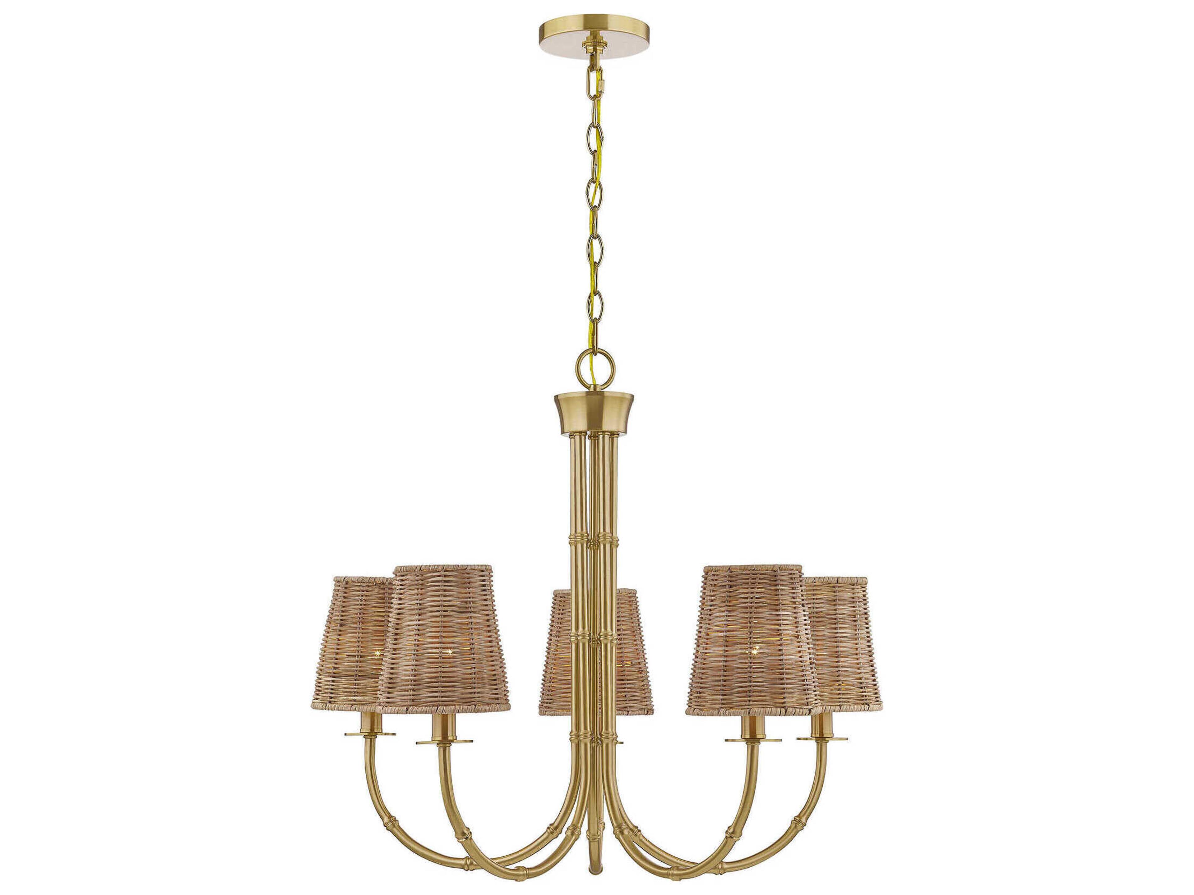 Savoy House Ashbury 5-Light Warm Brass Empire Round Chandelier