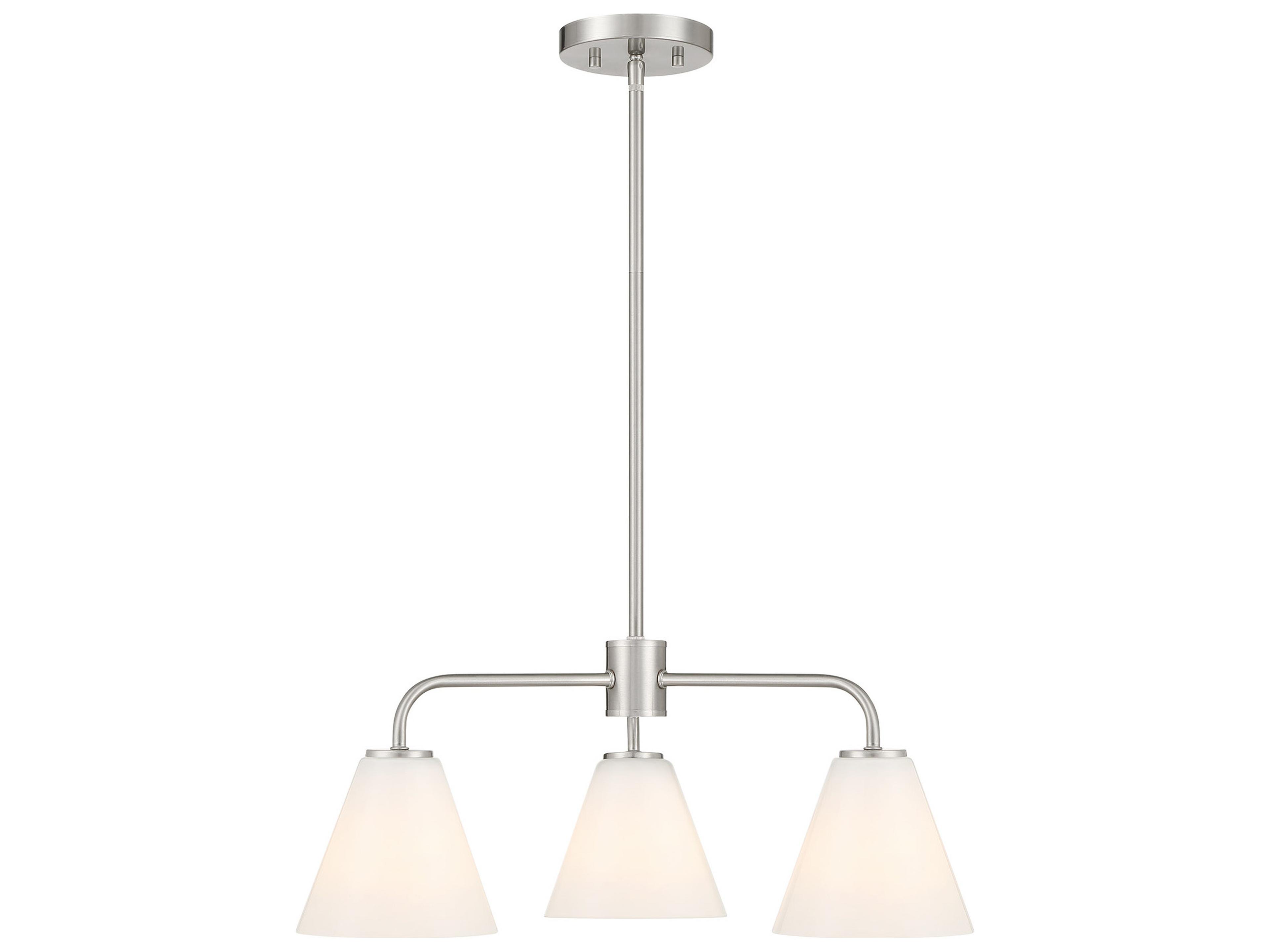 Savoy House Blair 3-Light Satin Nickel Chandelier