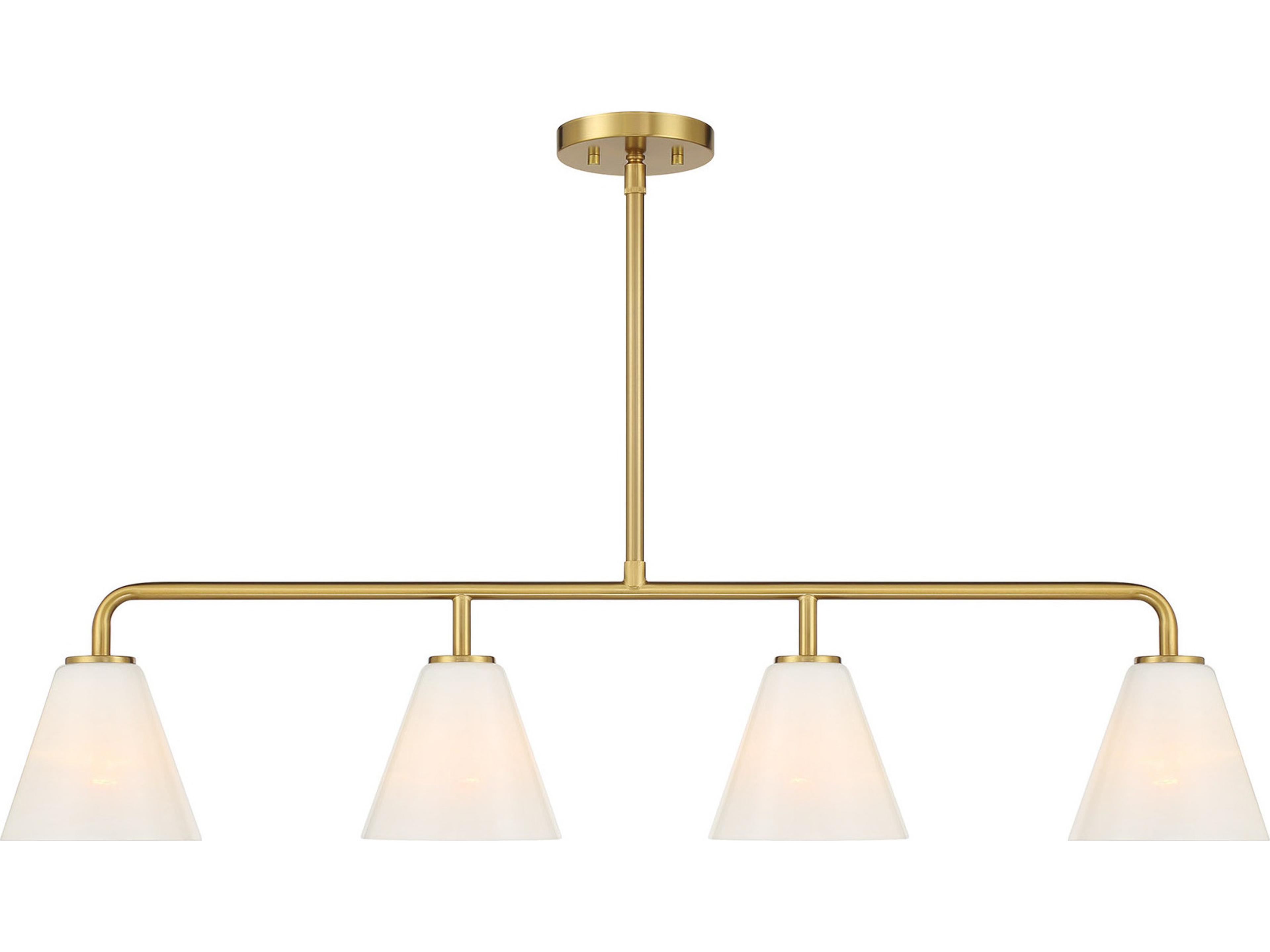 Savoy House Blair 4-Light Warm Brass Island Pendant