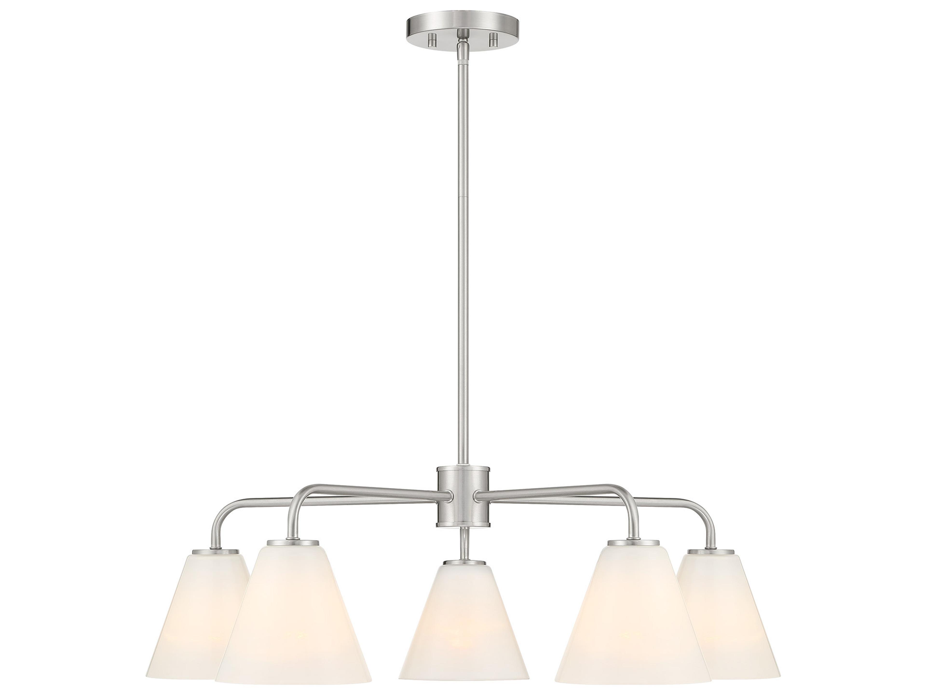 Savoy House Blair 5-Light Satin Nickel Chandelier