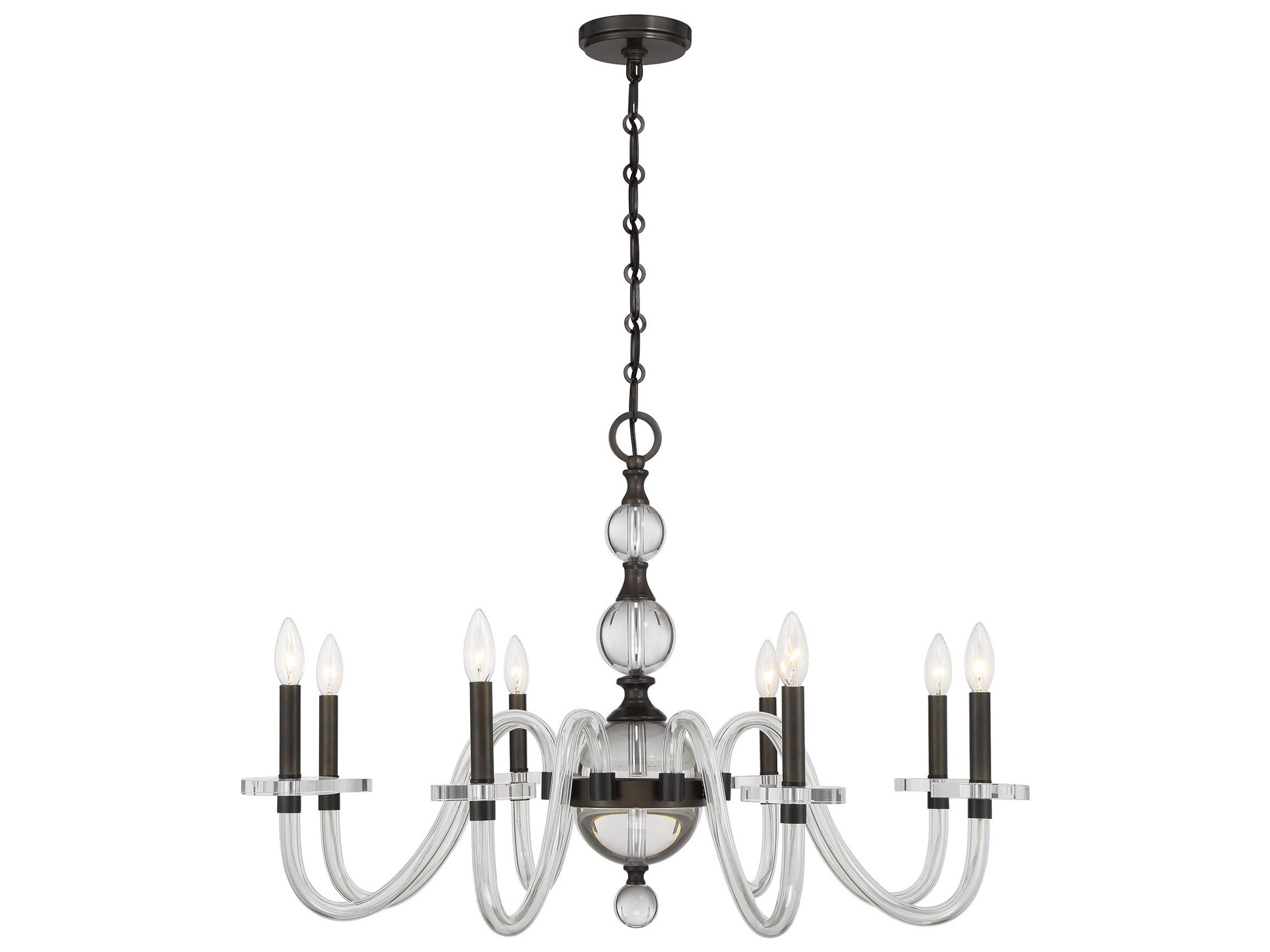 Savoy House Aragon 8-Light Mediterranean Bronze Traditional Candelabra Chandelier