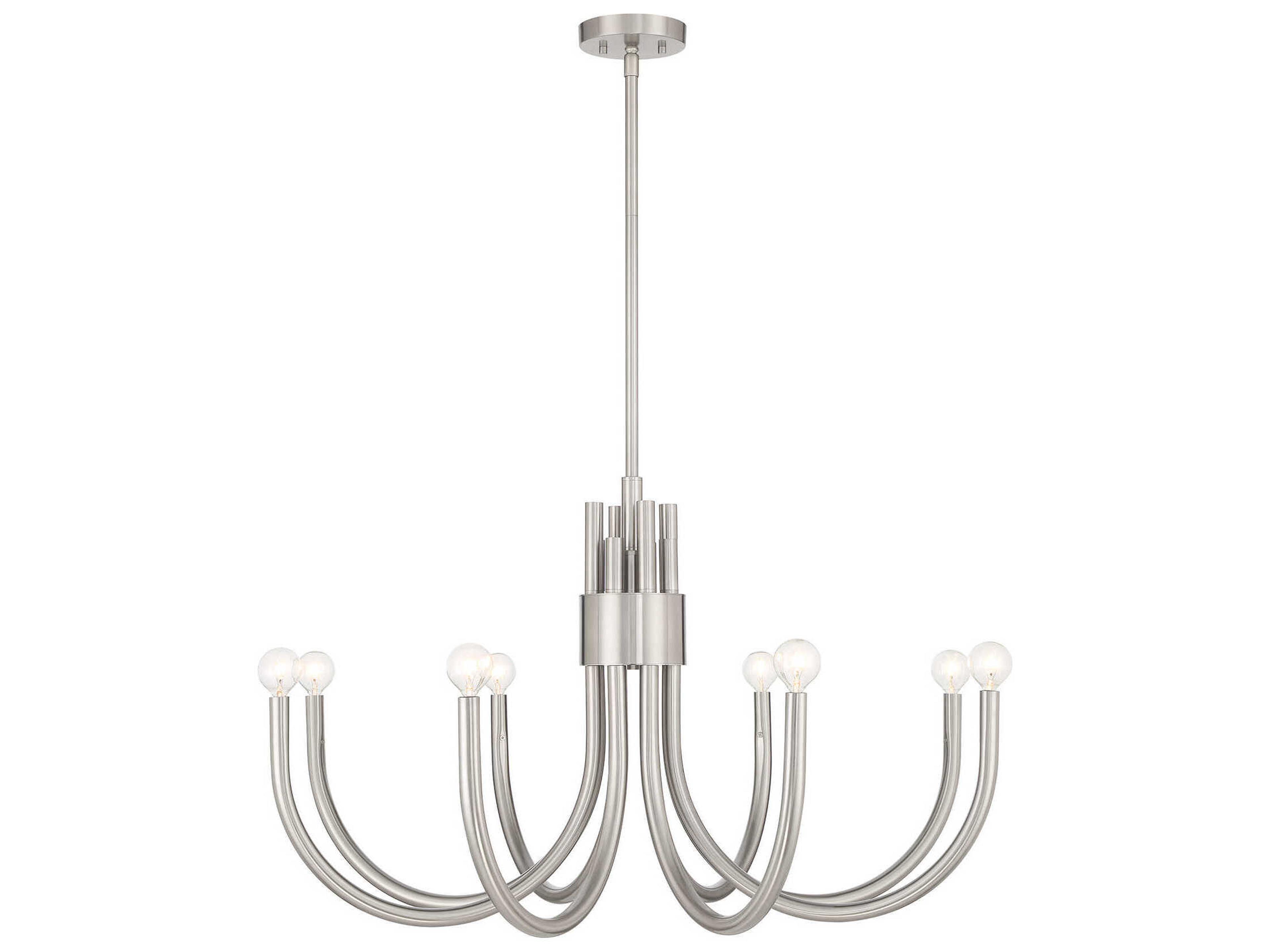 Savoy House Sorrento 8-Light Satin Nickel Chandelier