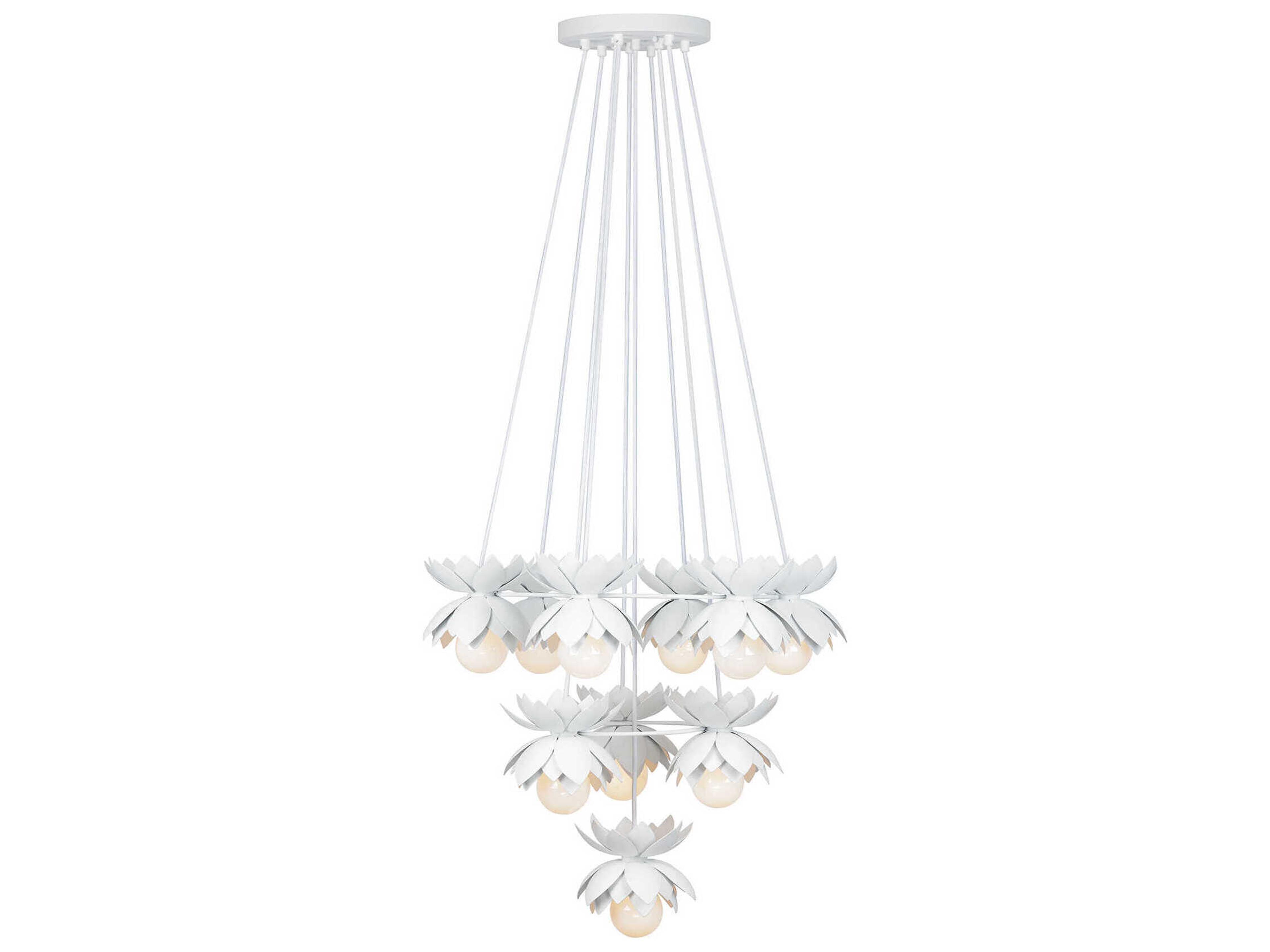 Savoy House Pacha 10-Light White Cashmere Chandelier