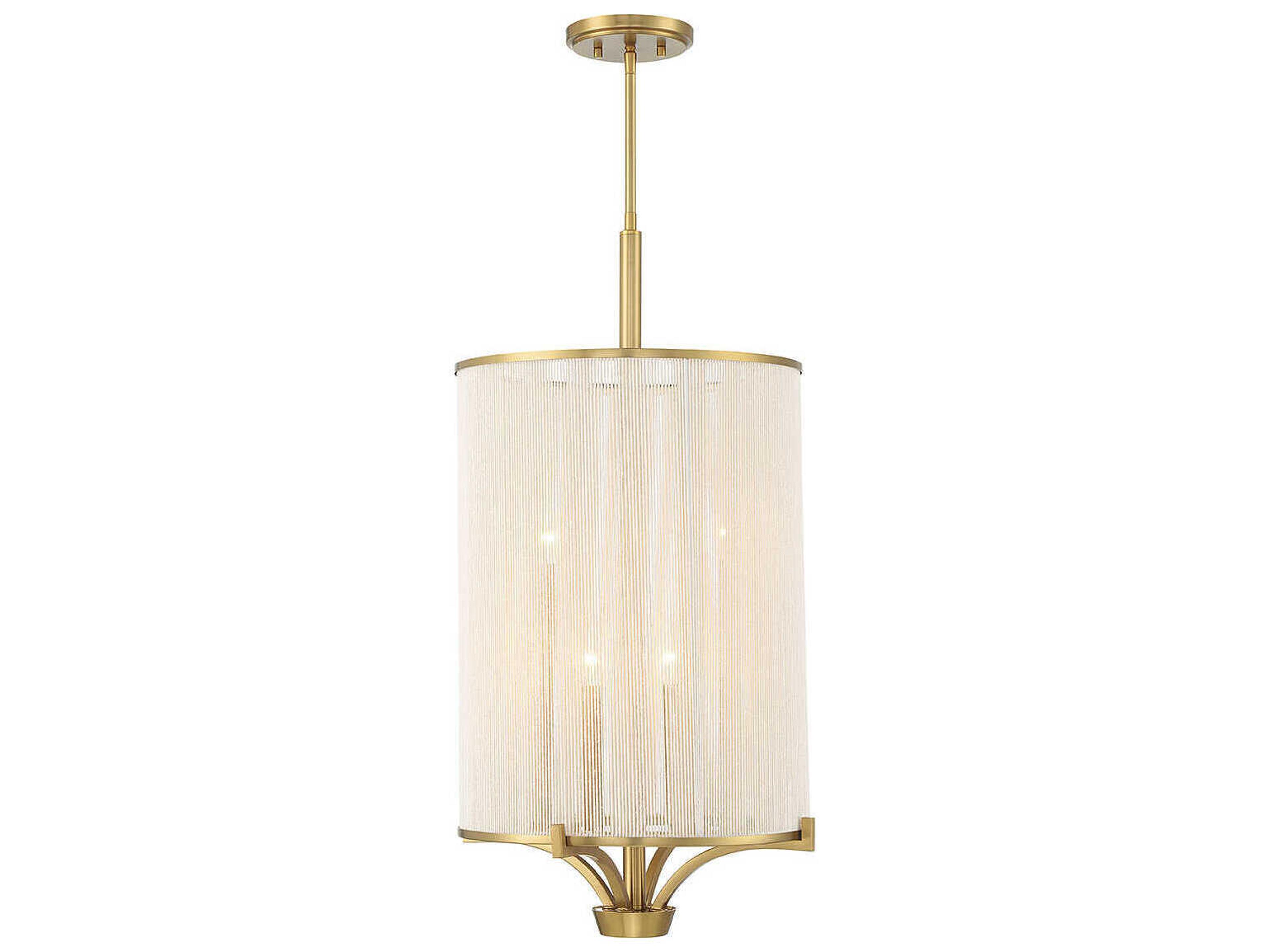 Savoy House Wynwood 4-Light Warm Brass Cylinder Chandelier