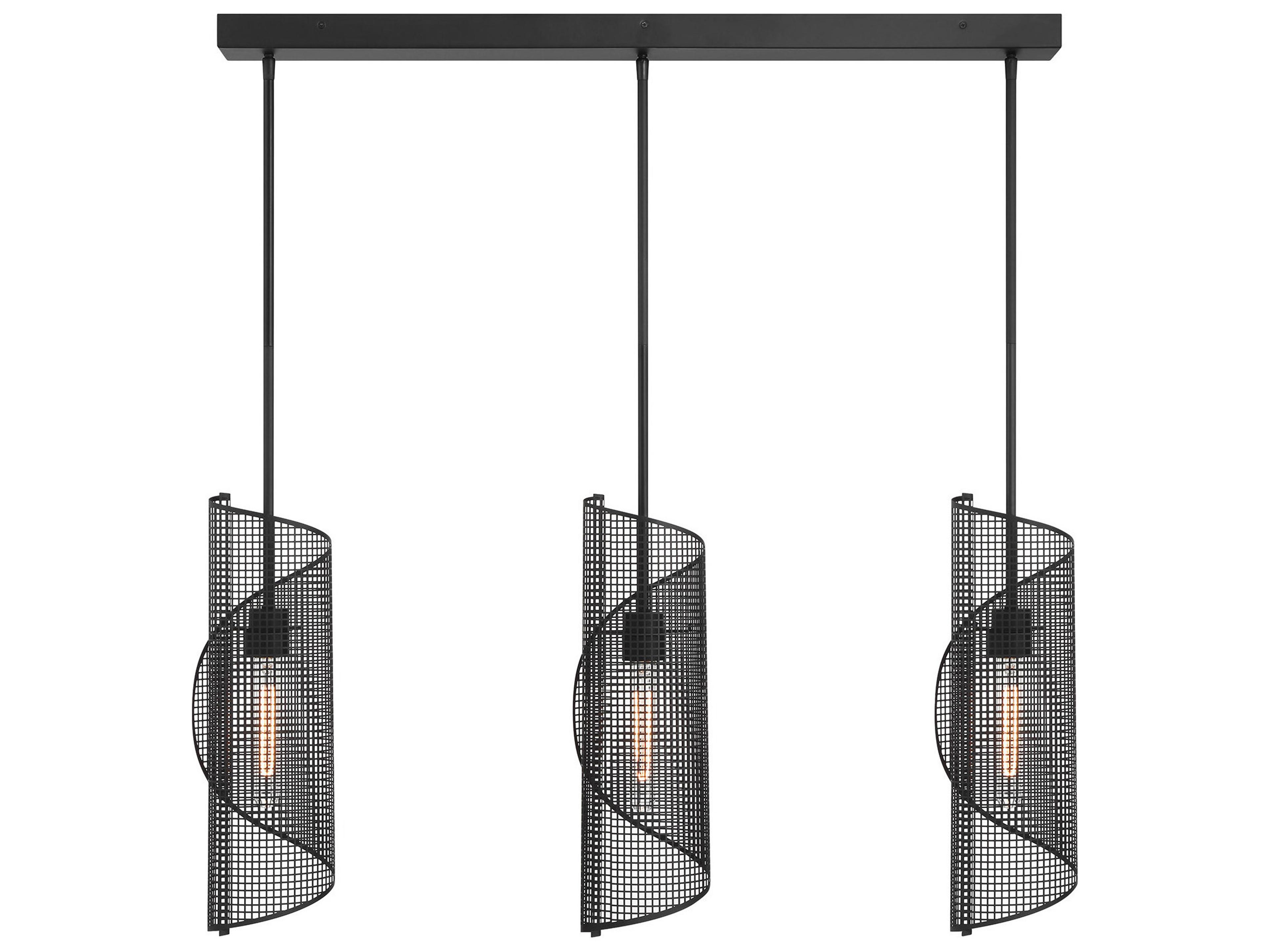 Savoy House Hillbourne 3-Light Matte Black Island Pendant