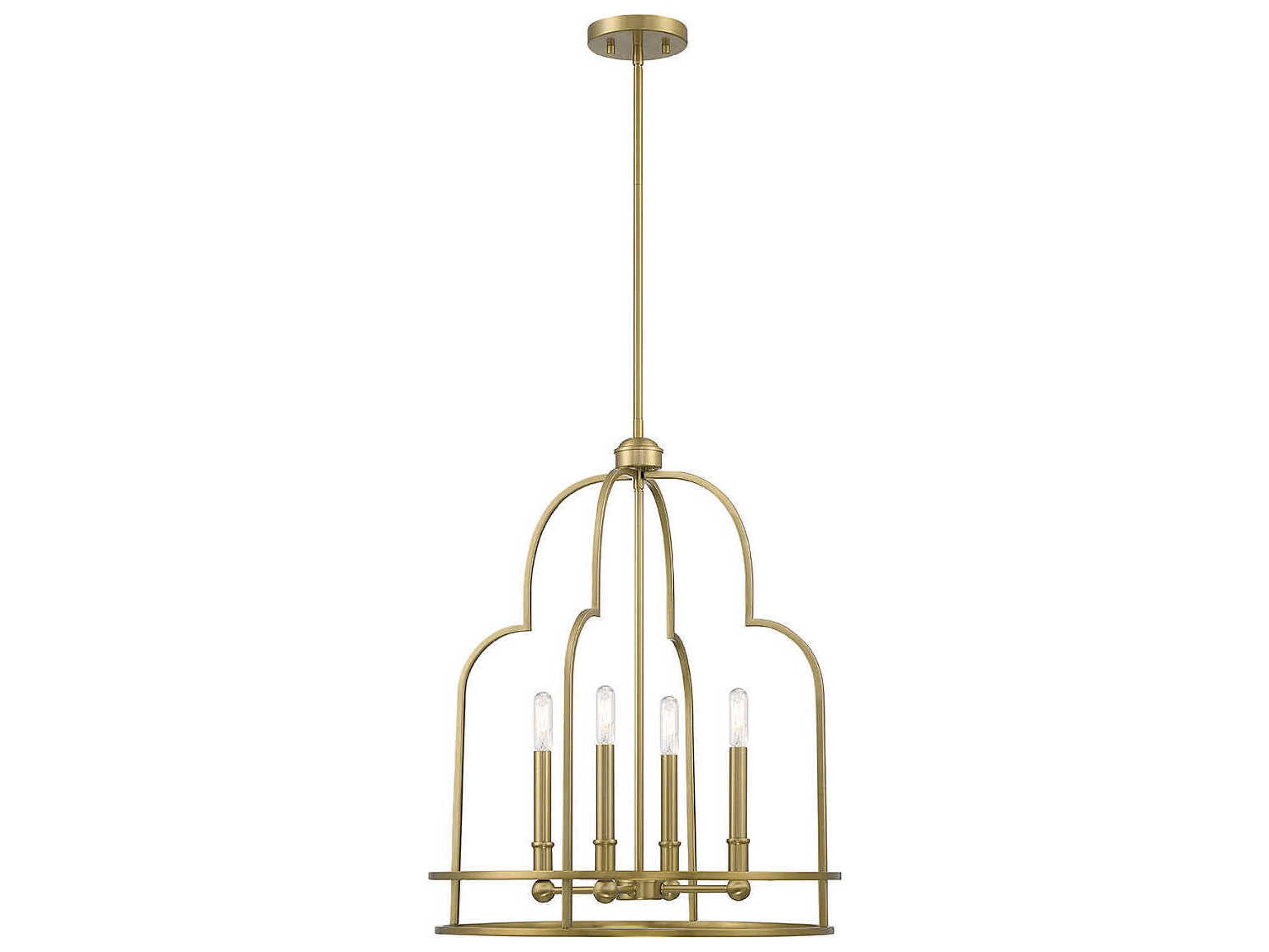 Savoy House Diplomat 4-Light Warm Brass Chandelier