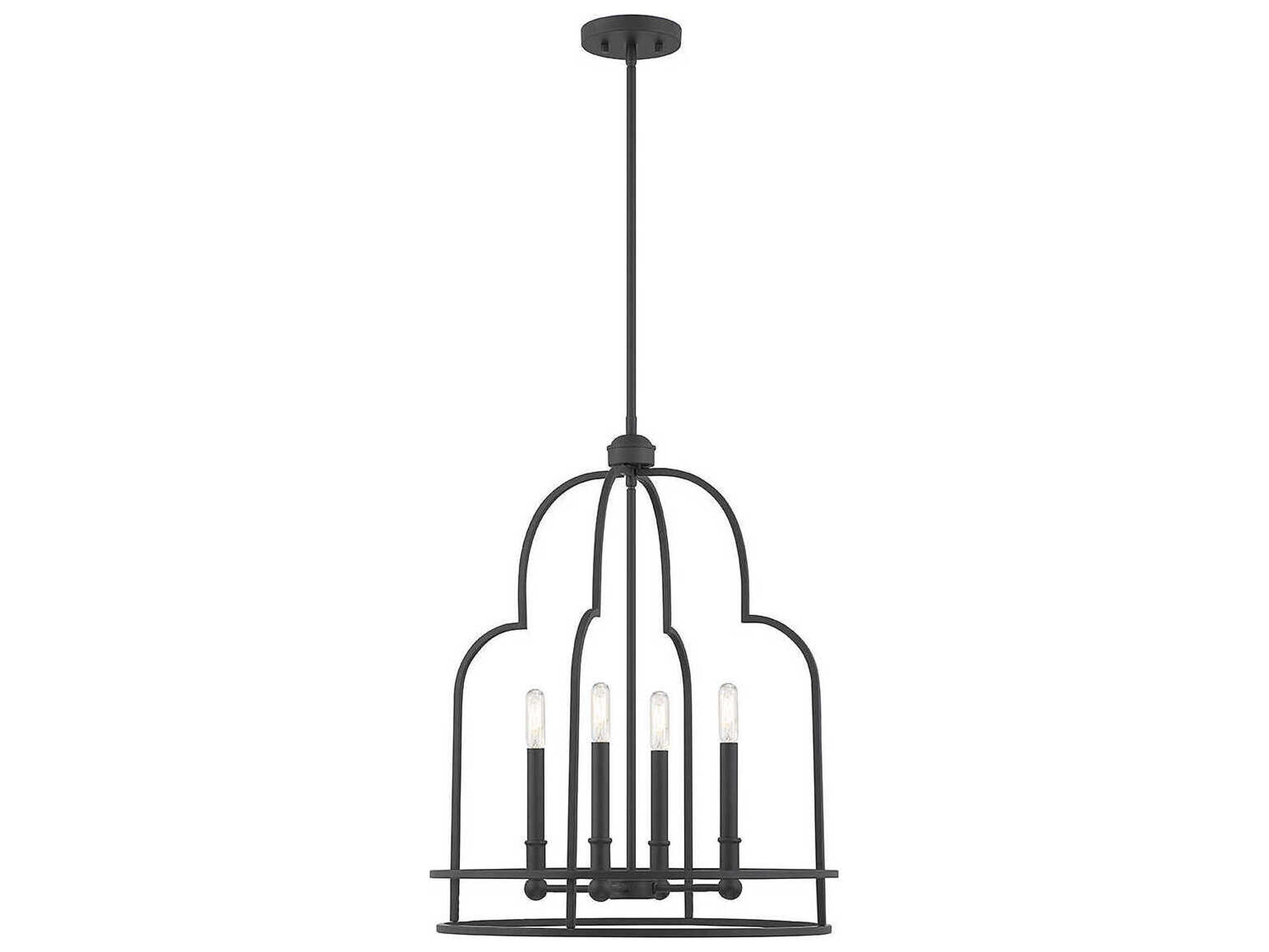 Savoy House Diplomat 4-Light Matte Black Chandelier