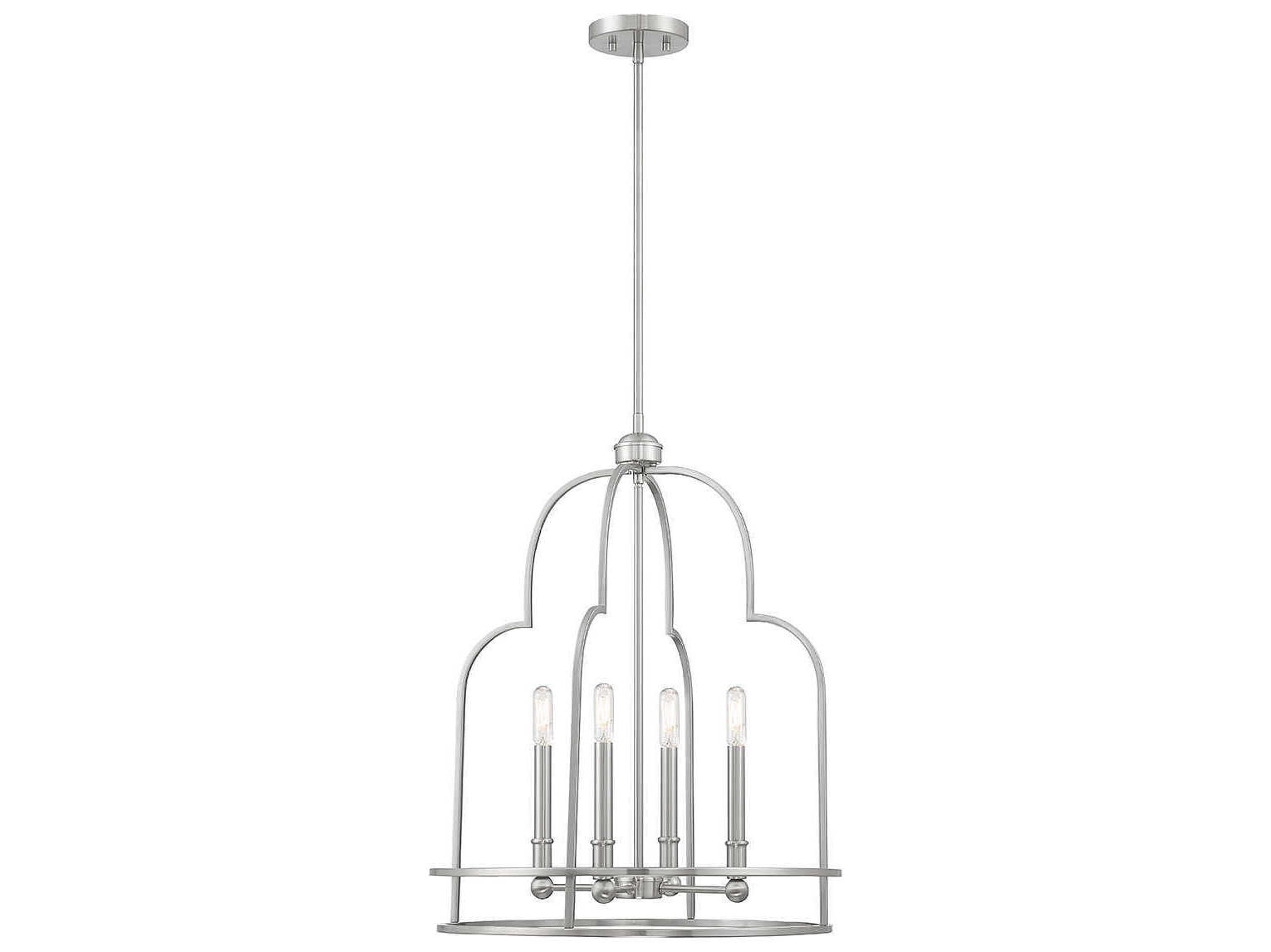 Savoy House Diplomat 4-Light Satin Nickel Chandelier